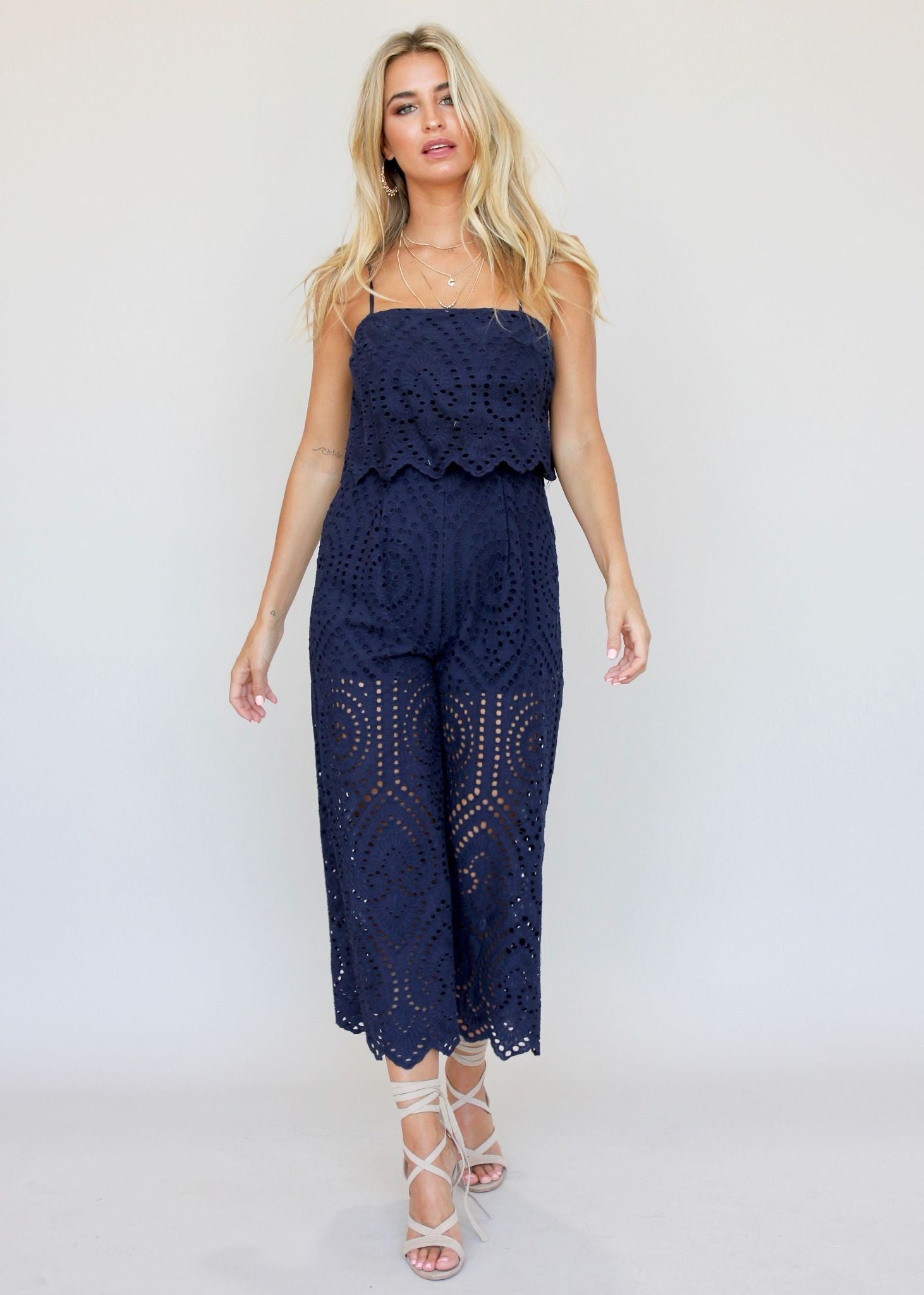 Change Of Heart Pantsuit - Navy