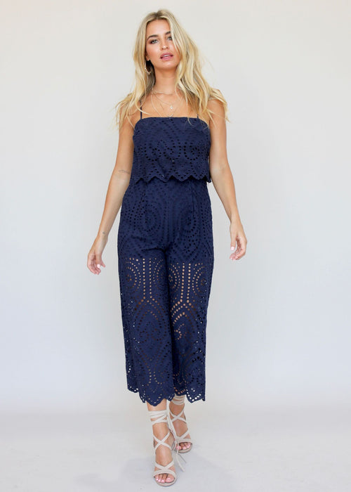 Change Of Heart Pantsuit - Navy