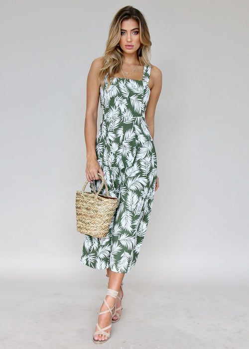 Wild Fields Pantsuit - Green Palms
