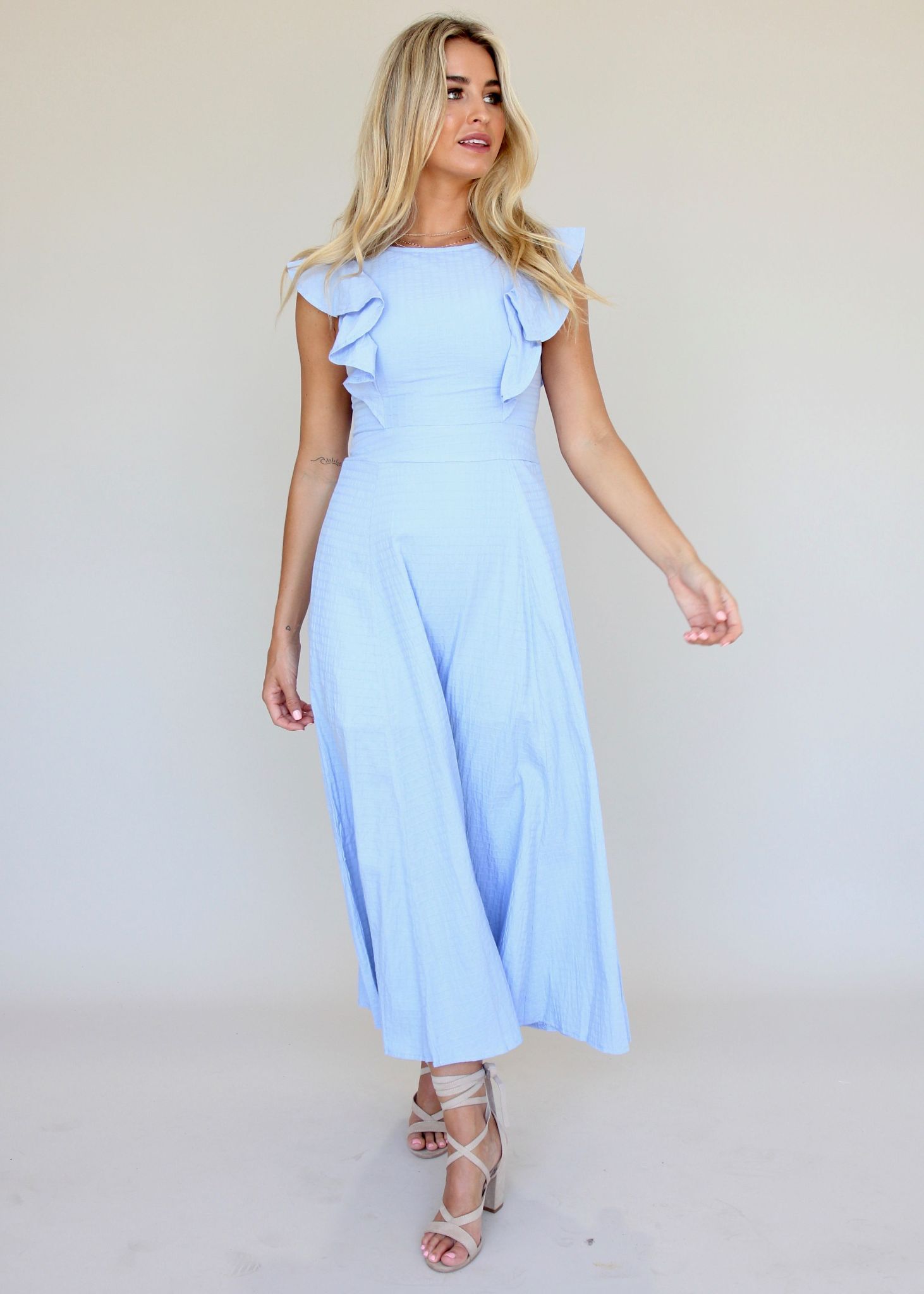 Body Of Work Maxi Dress - Steel Blue