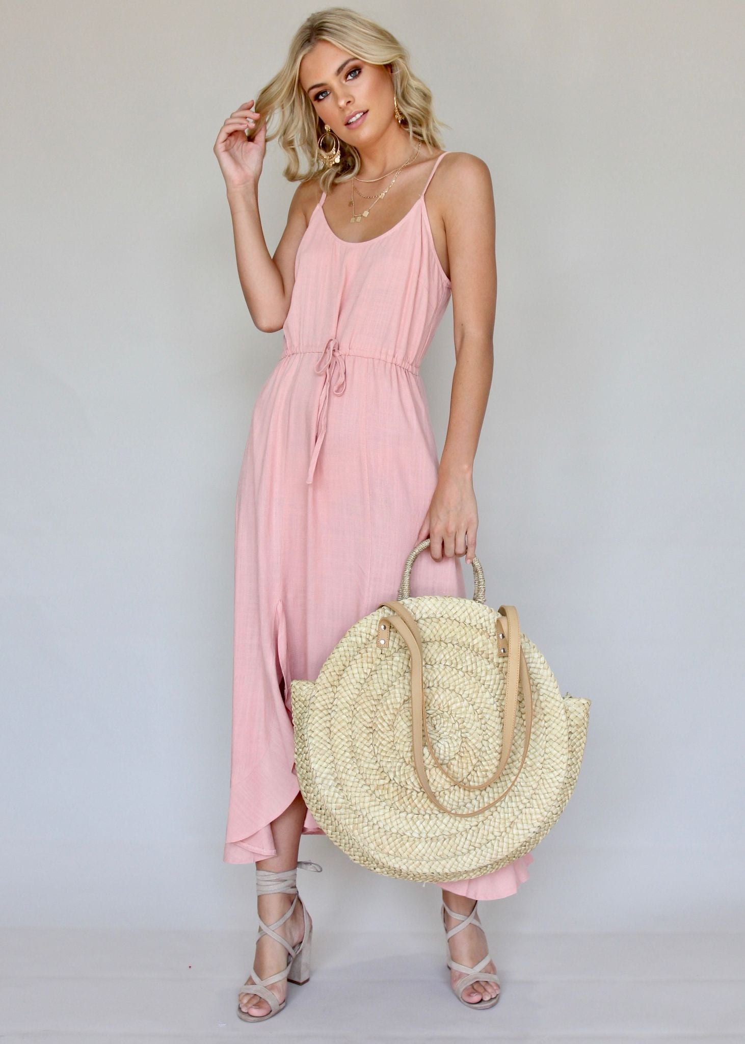 Dreamy Ways Midi Dress - Dusty Pink