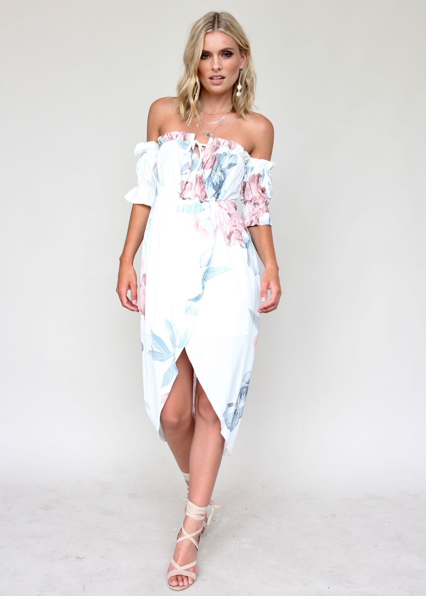 Kiss & Tell Midi Dress - Coastal