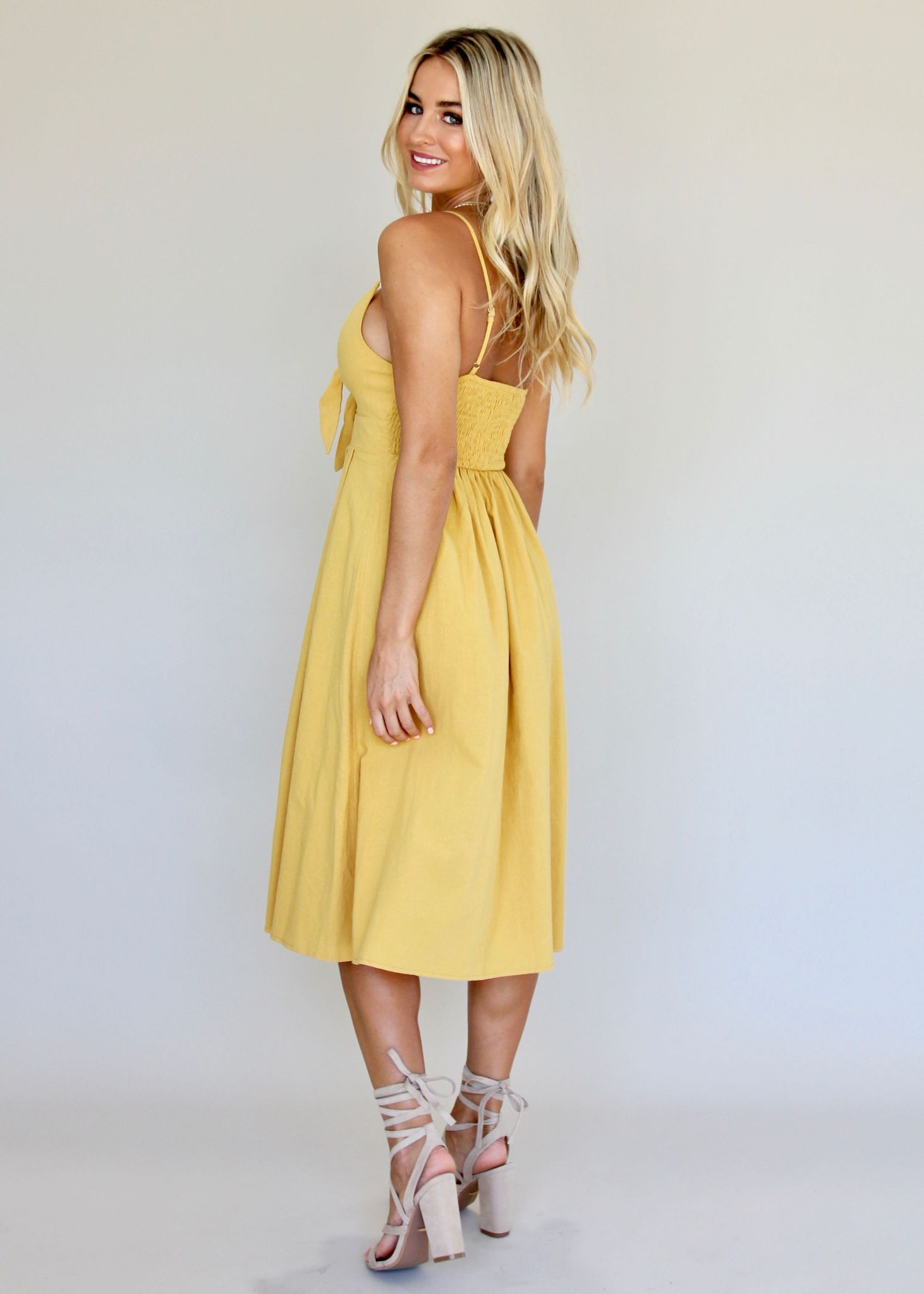 Big City Midi Dress - Butterscotch