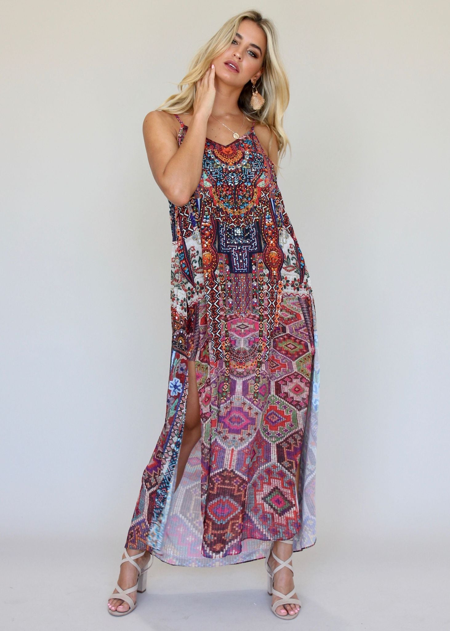 Lost Lotus Chiffon Maxi - Moroccan