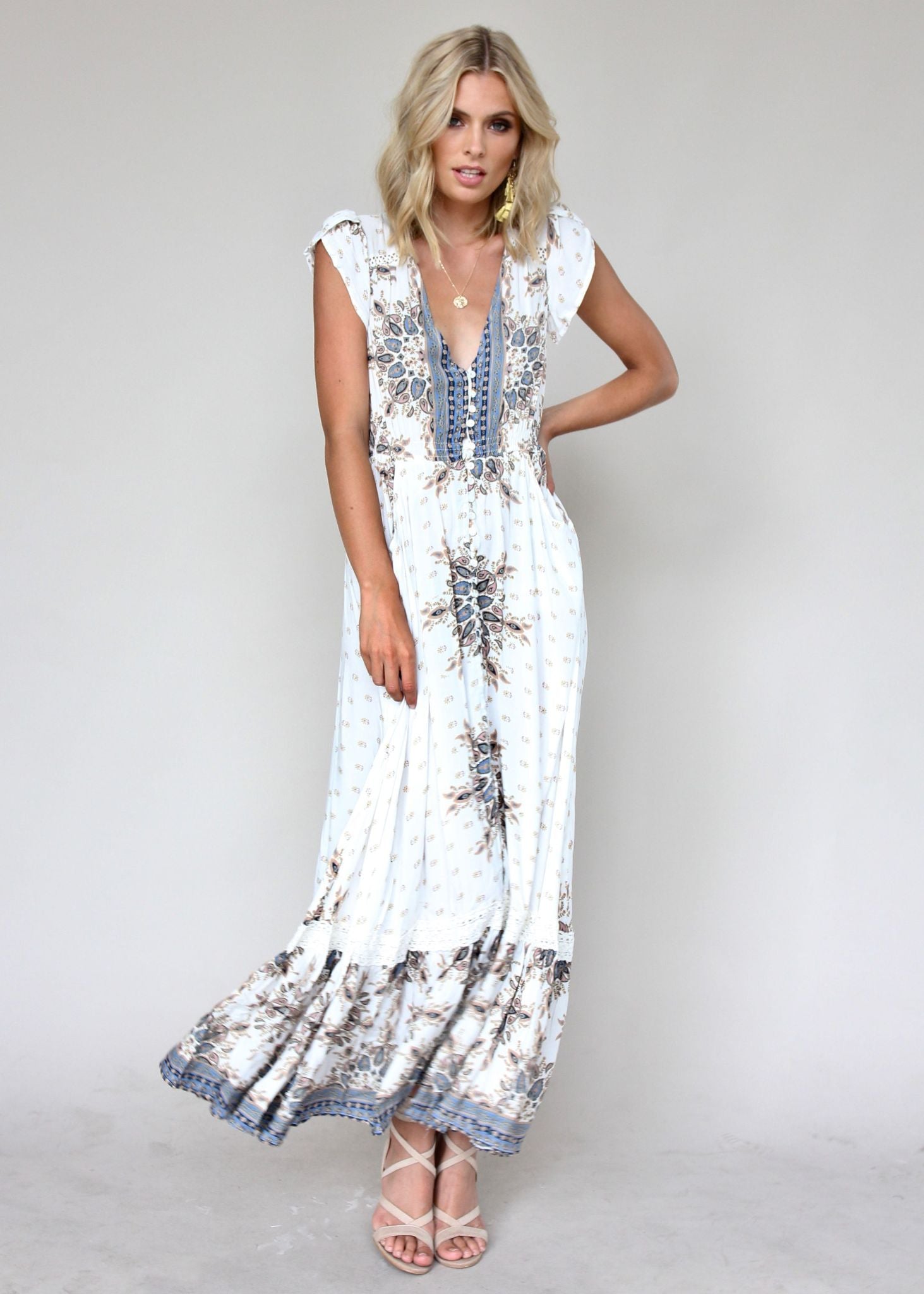 Carmen Maxi Dress - Gemstone
