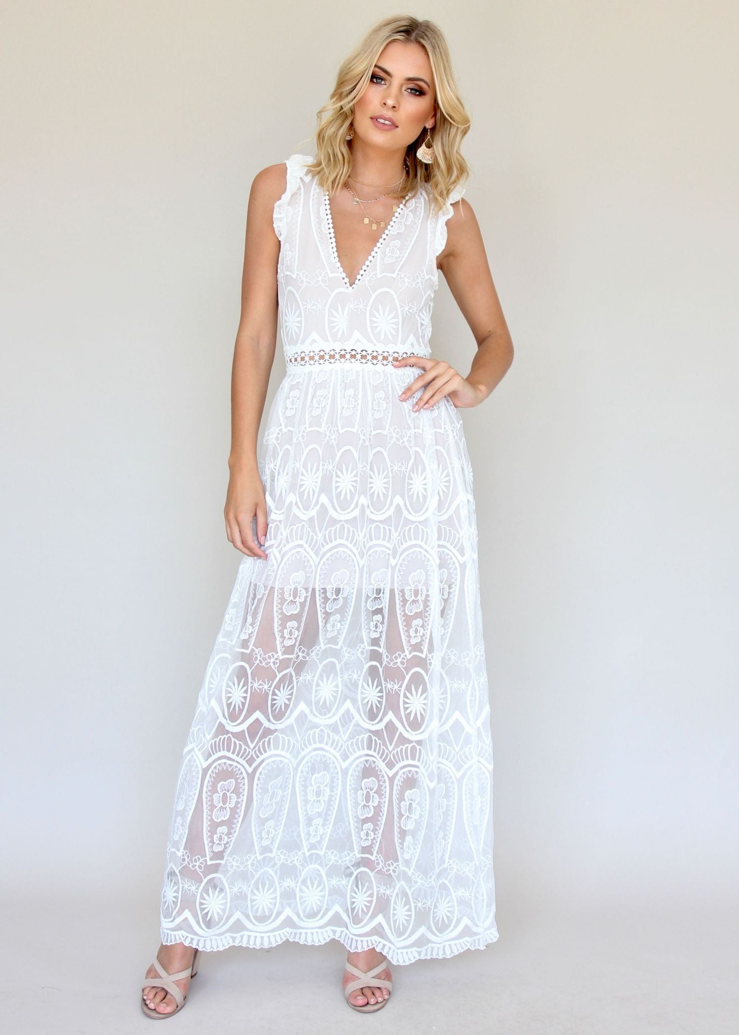 Fool For You Dress - White