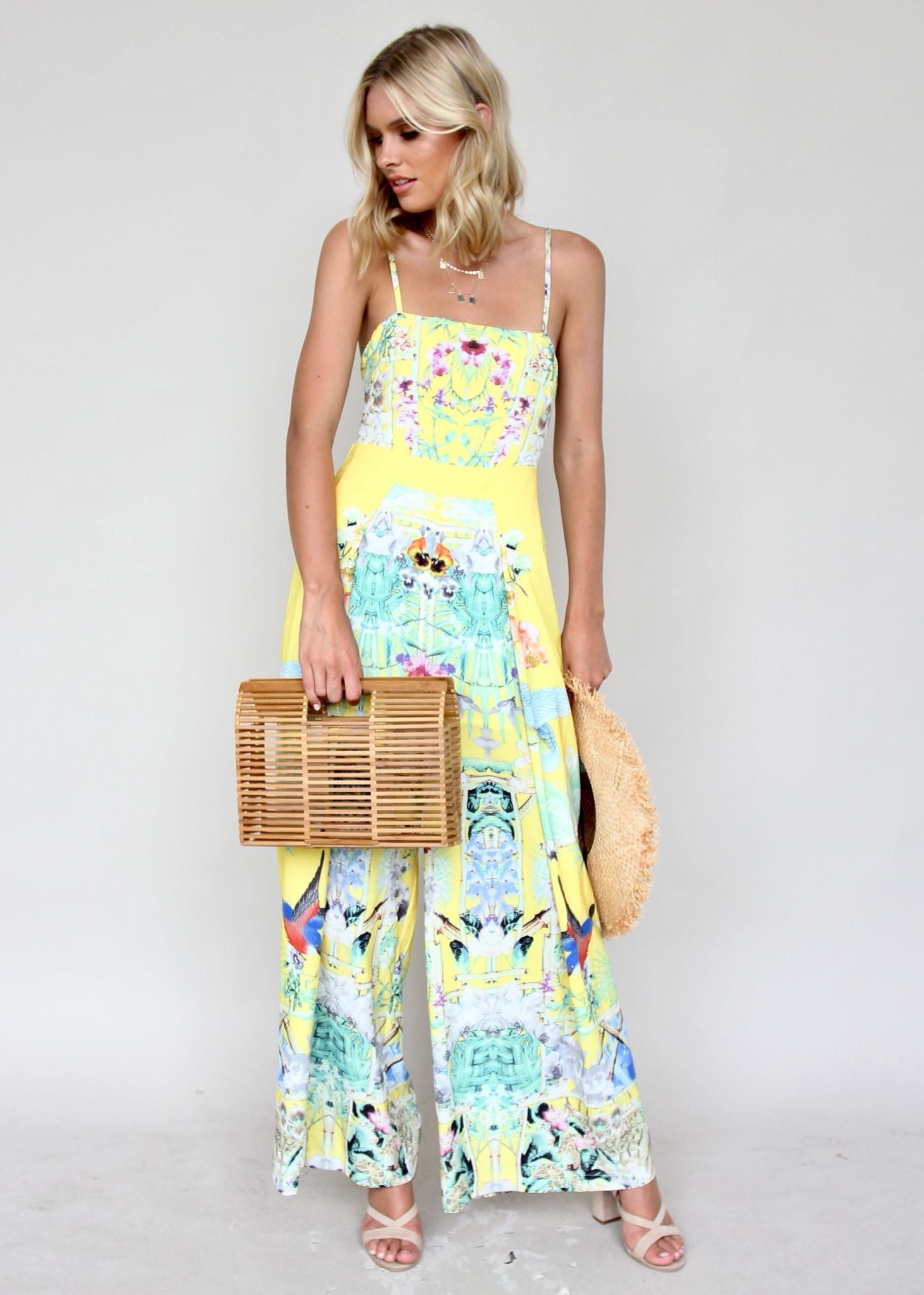Walk On By Pantsuit - Yellow Tribal