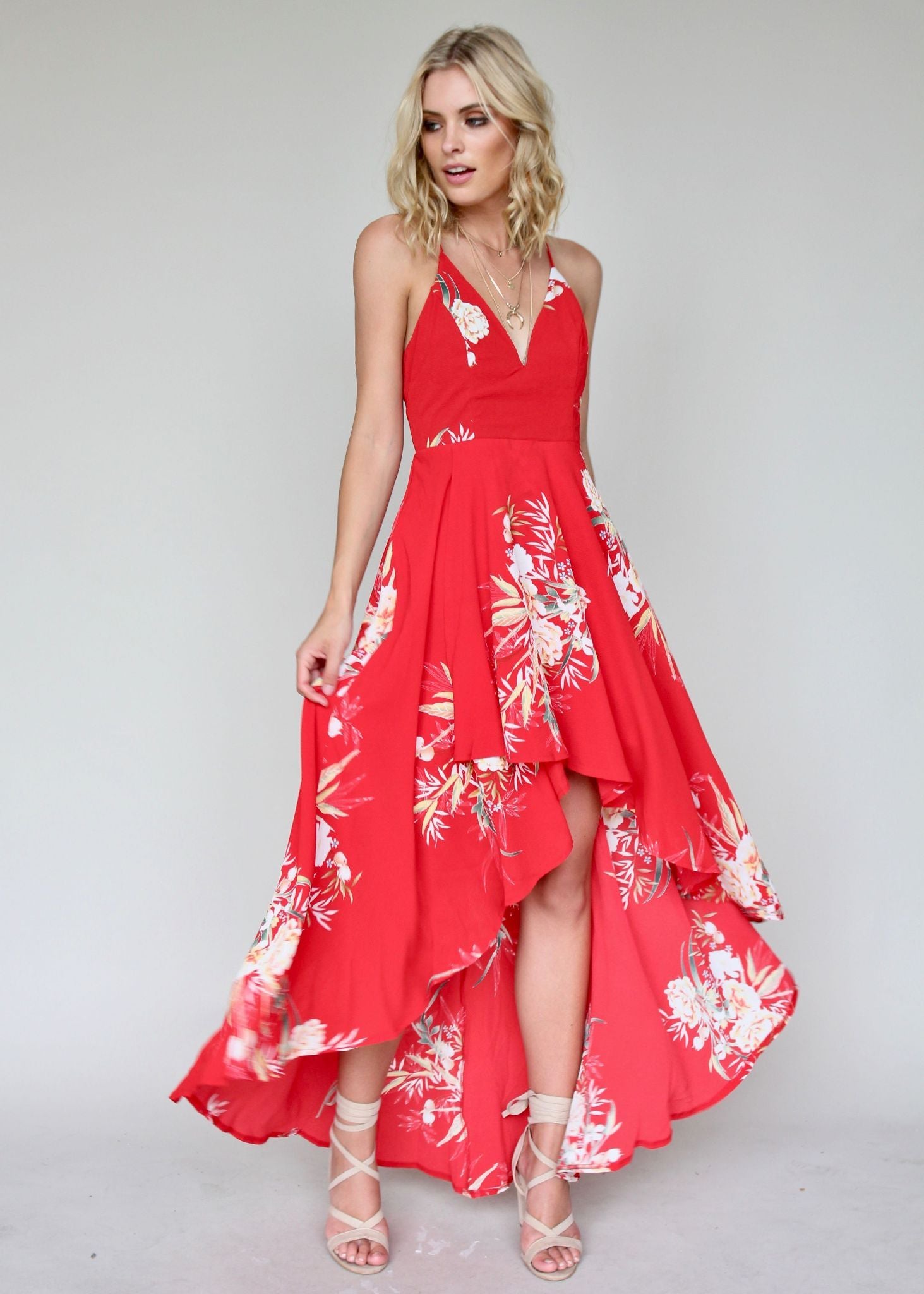 Homebound Maxi Dress - Red