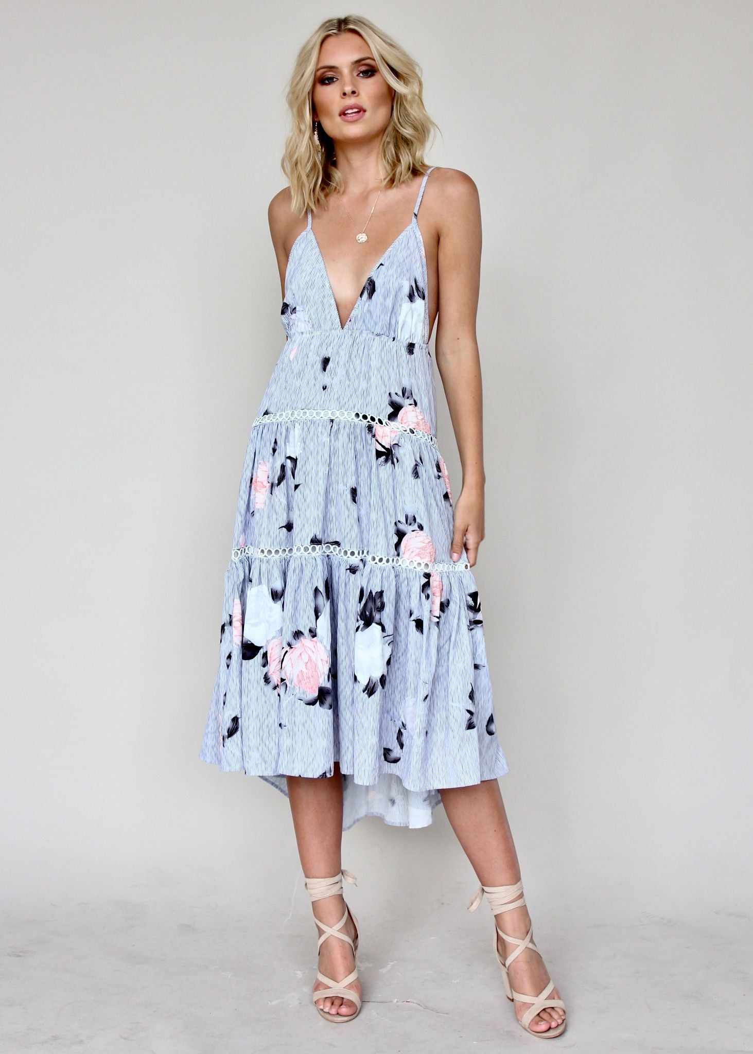 Looking Glass Midi Dress - Nautic