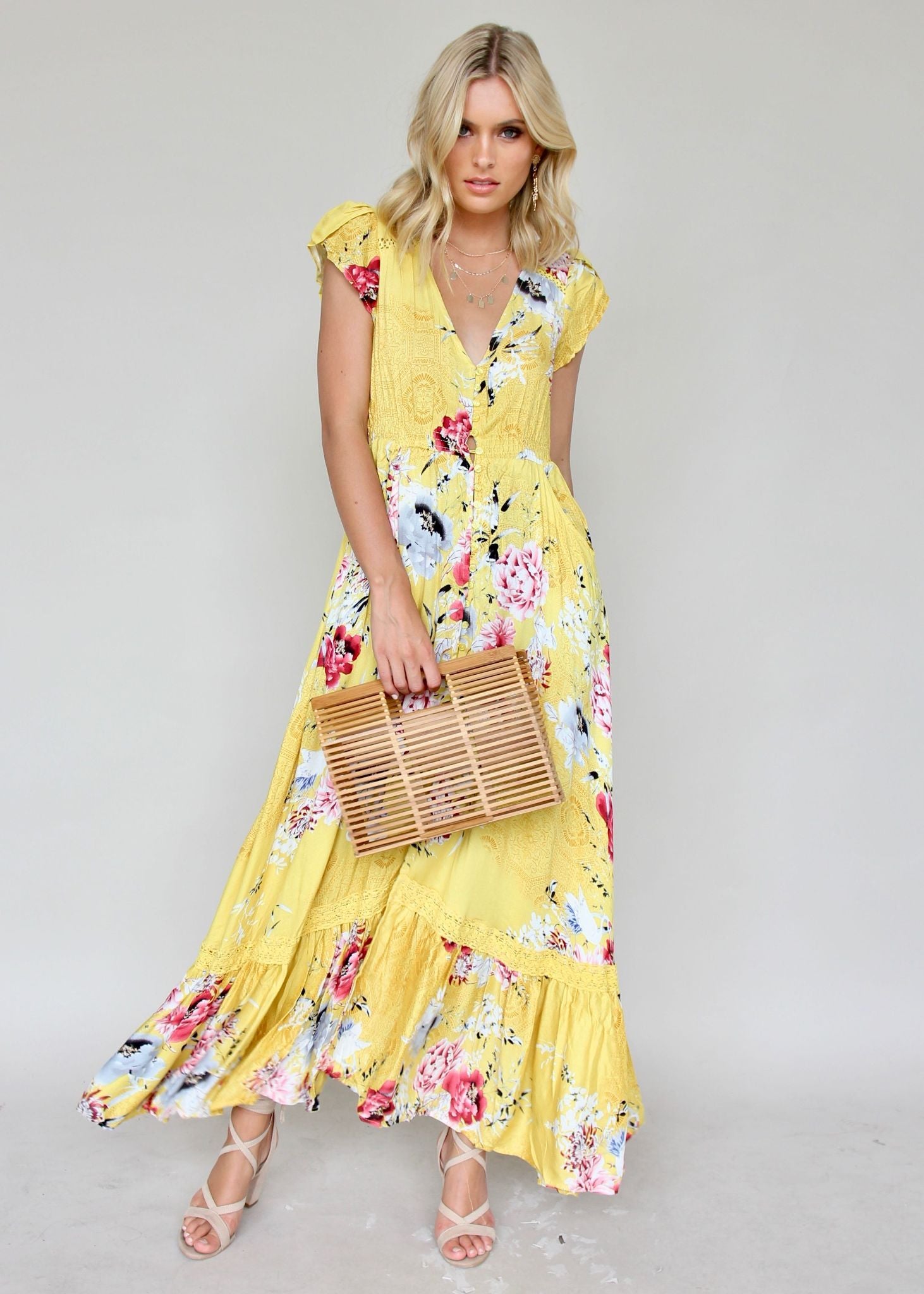 Carmen Maxi Dress - Summer Sunshine