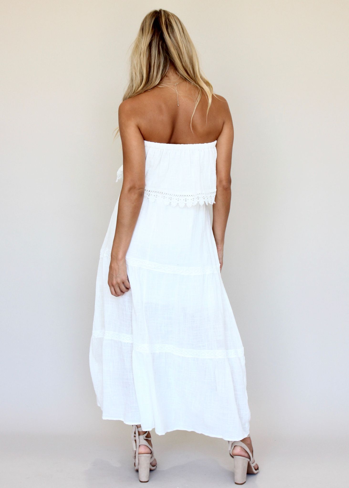 Loved & Adorned Maxi Dress - White