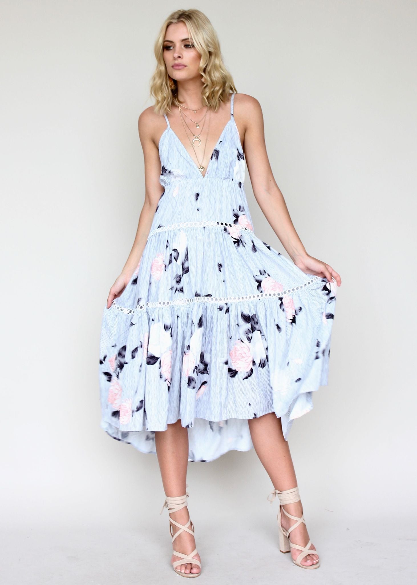 Looking Glass Midi Dress - Nautic