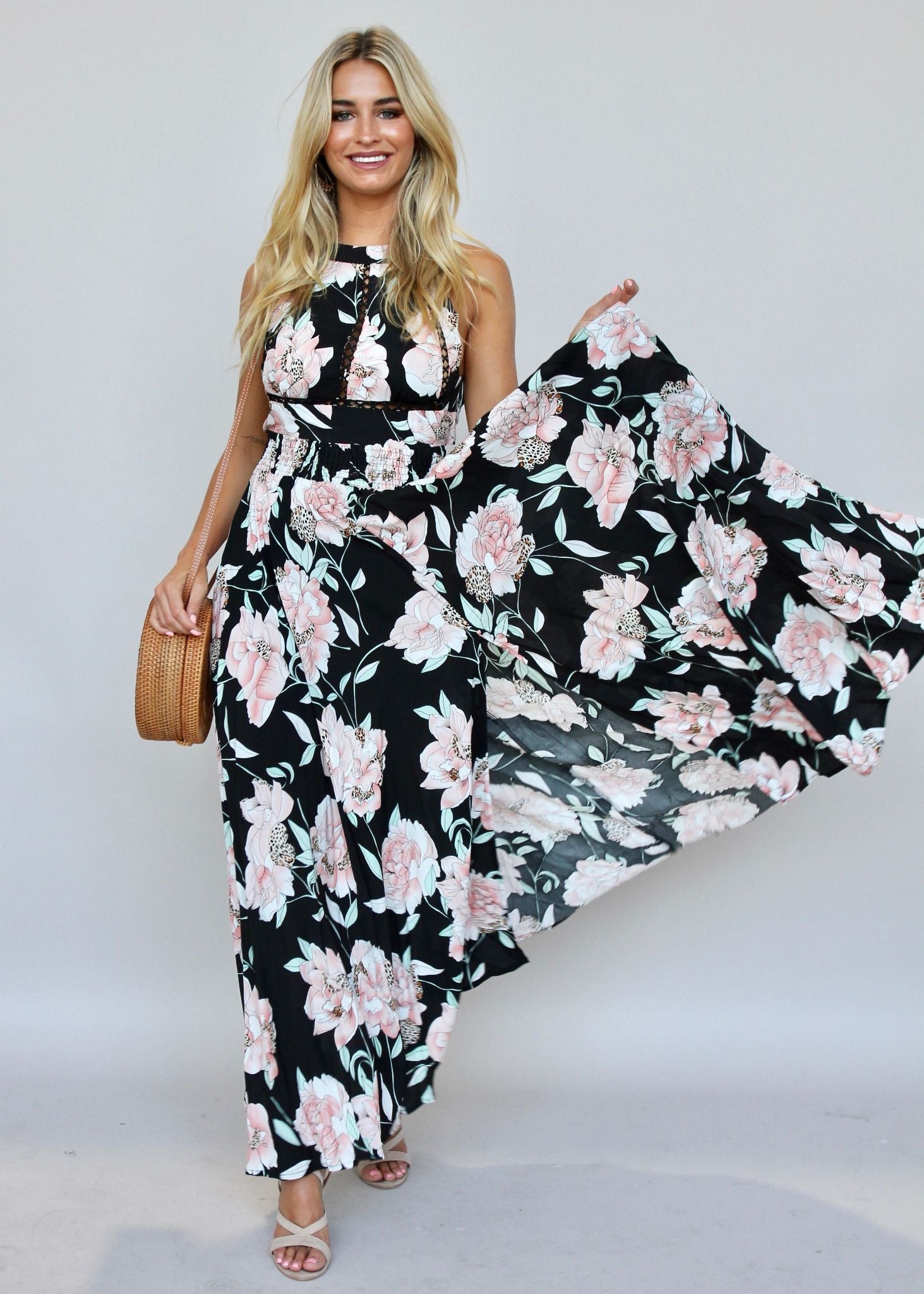 Break Of Dawn Maxi - Peach Wildflower
