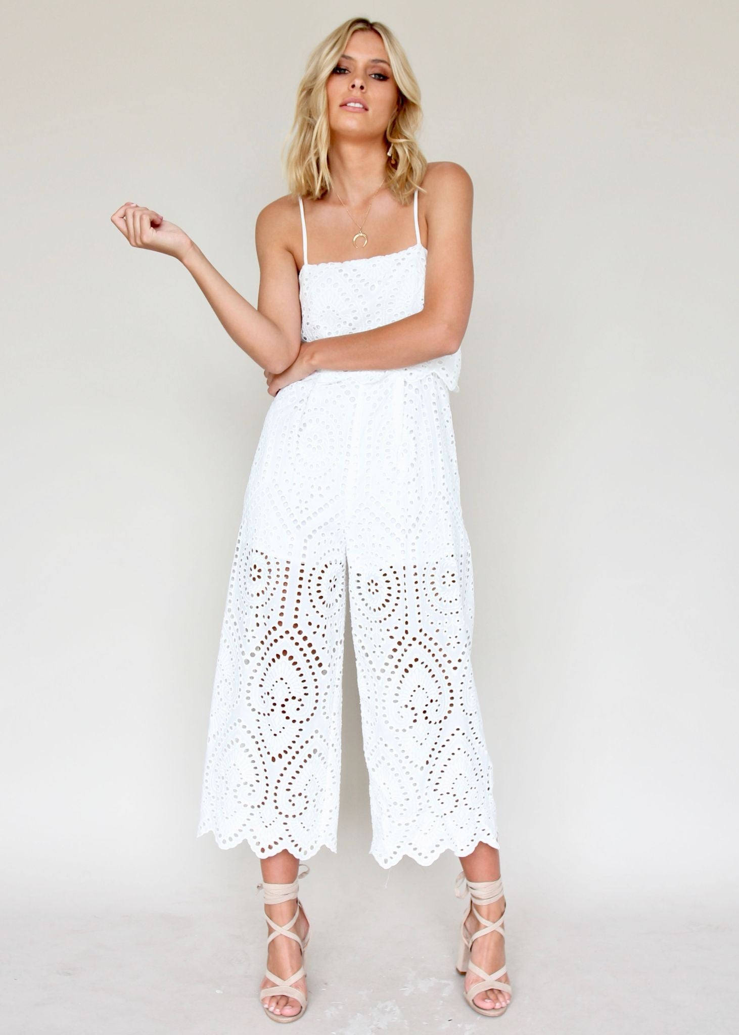 Change Of Heart Pantsuit - White