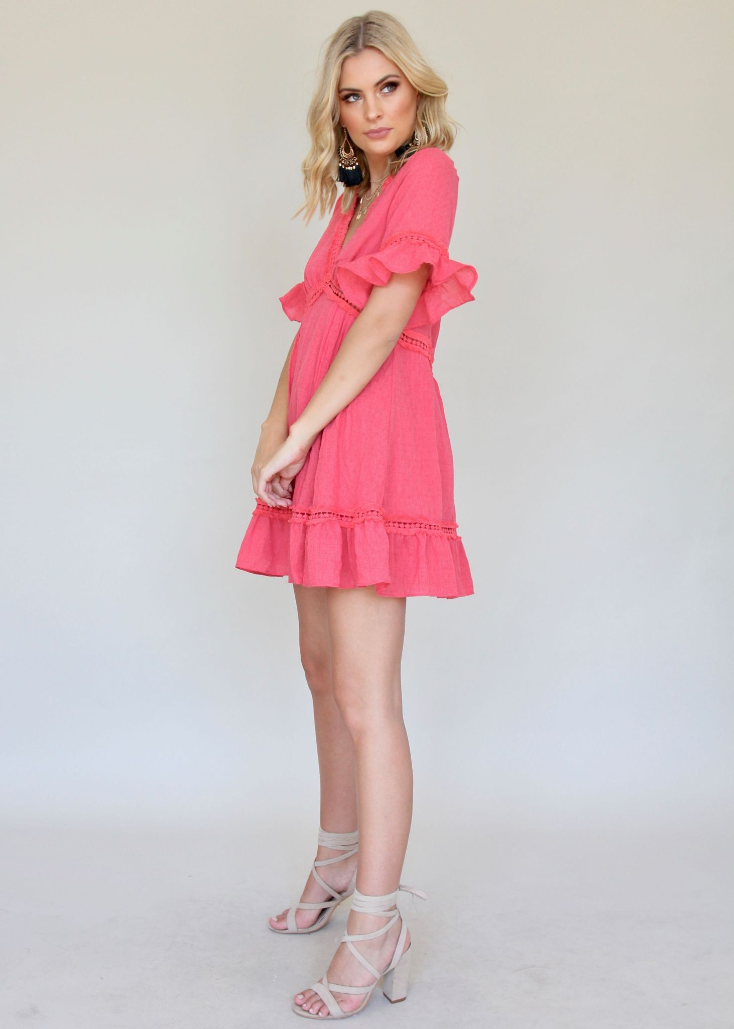 Jordan Swing Dress - Coral