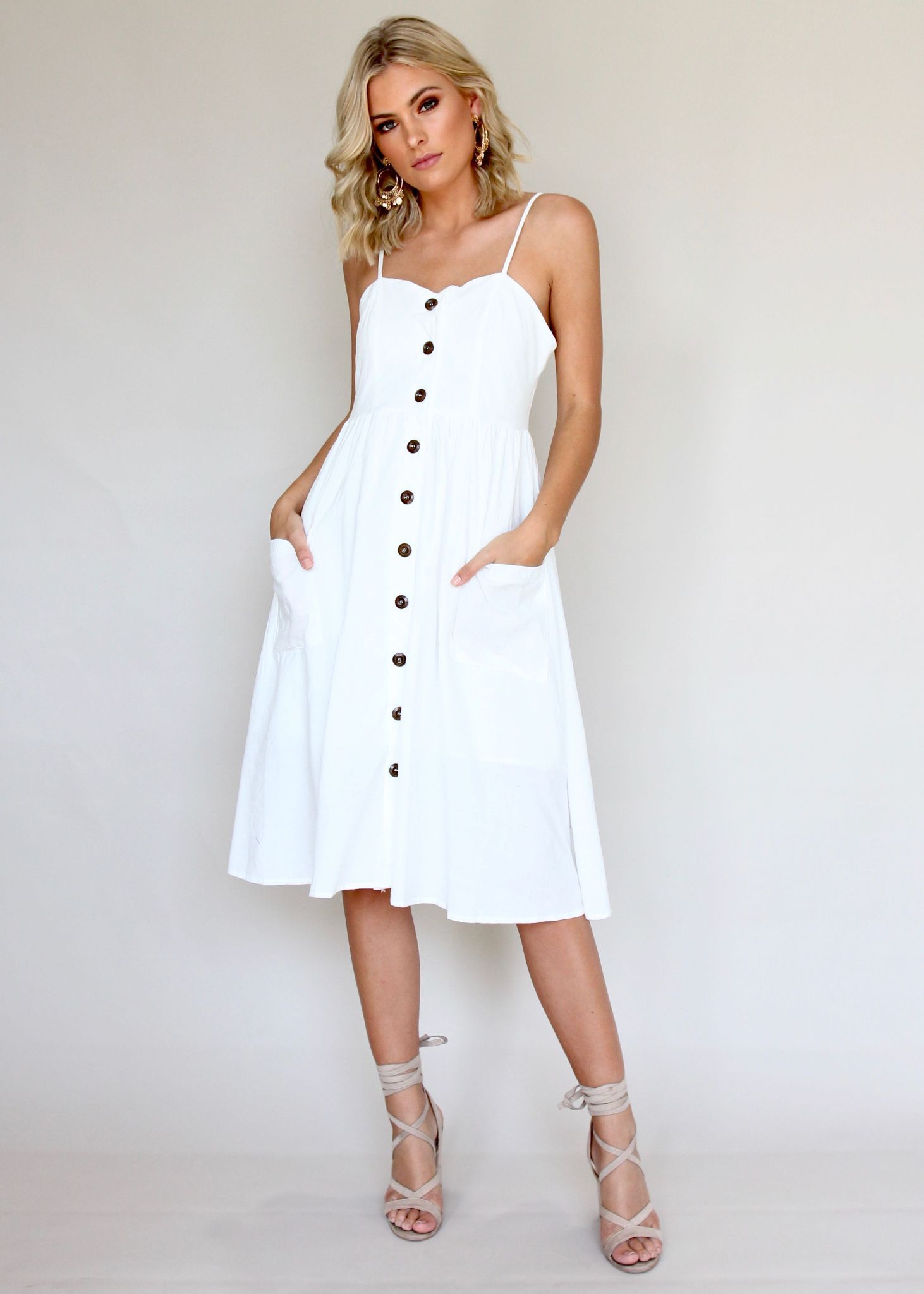 Utopia Midi Dress - White