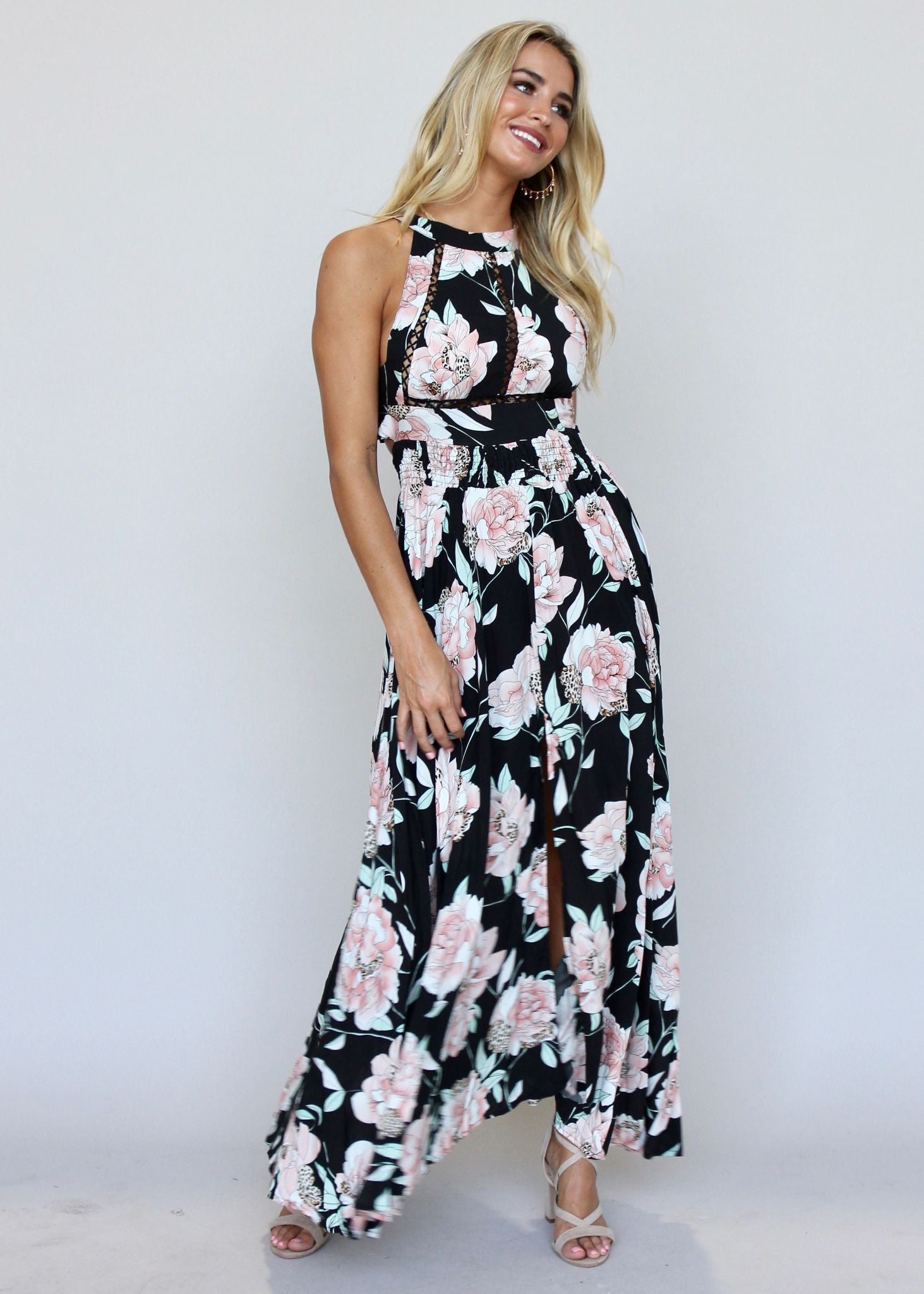 Break Of Dawn Maxi - Peach Wildflower