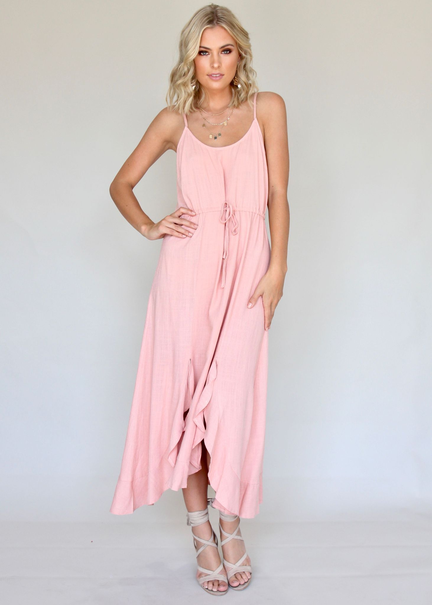 Dreamy Ways Midi Dress - Dusty Pink
