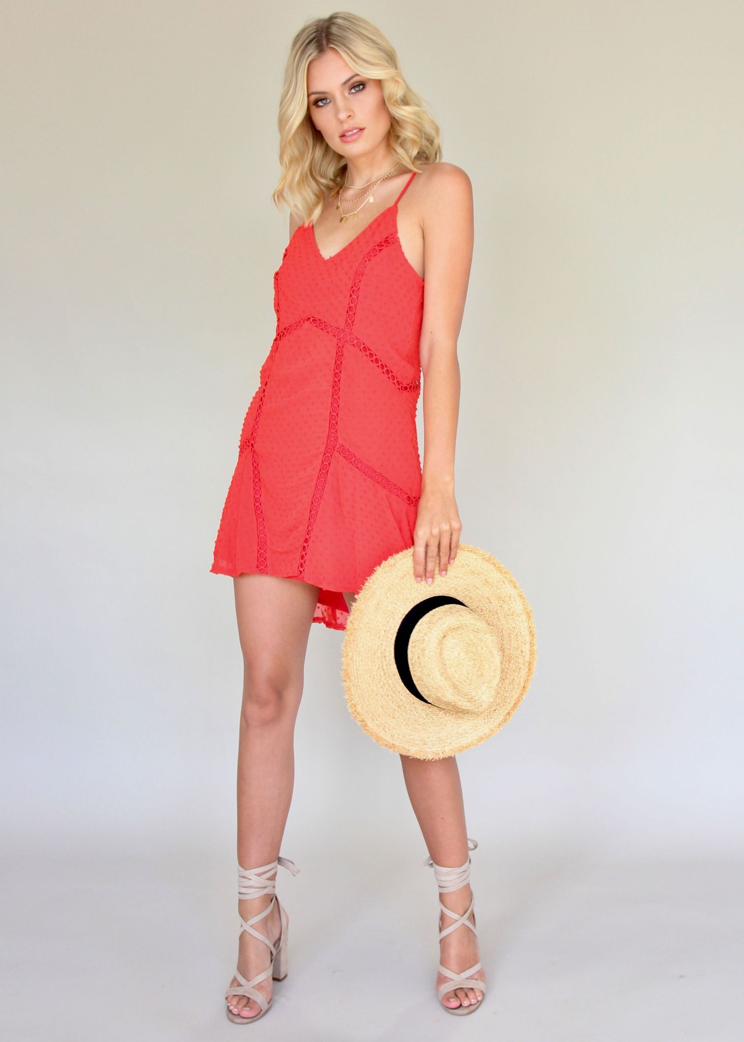 Mischa Swing Dress - Red