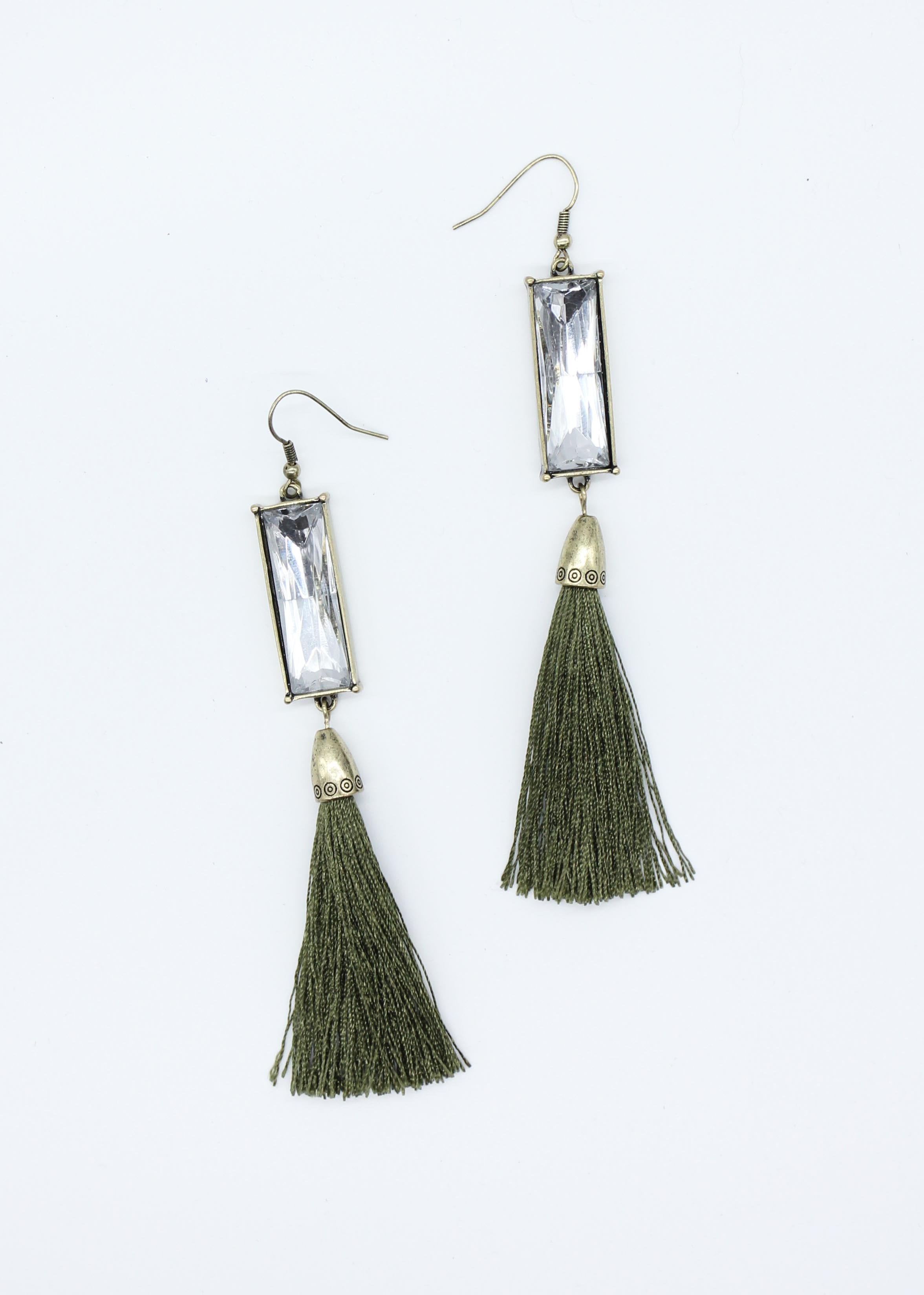 Caicos Earrings - Olive