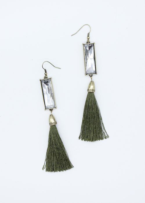 Caicos Earrings - Olive