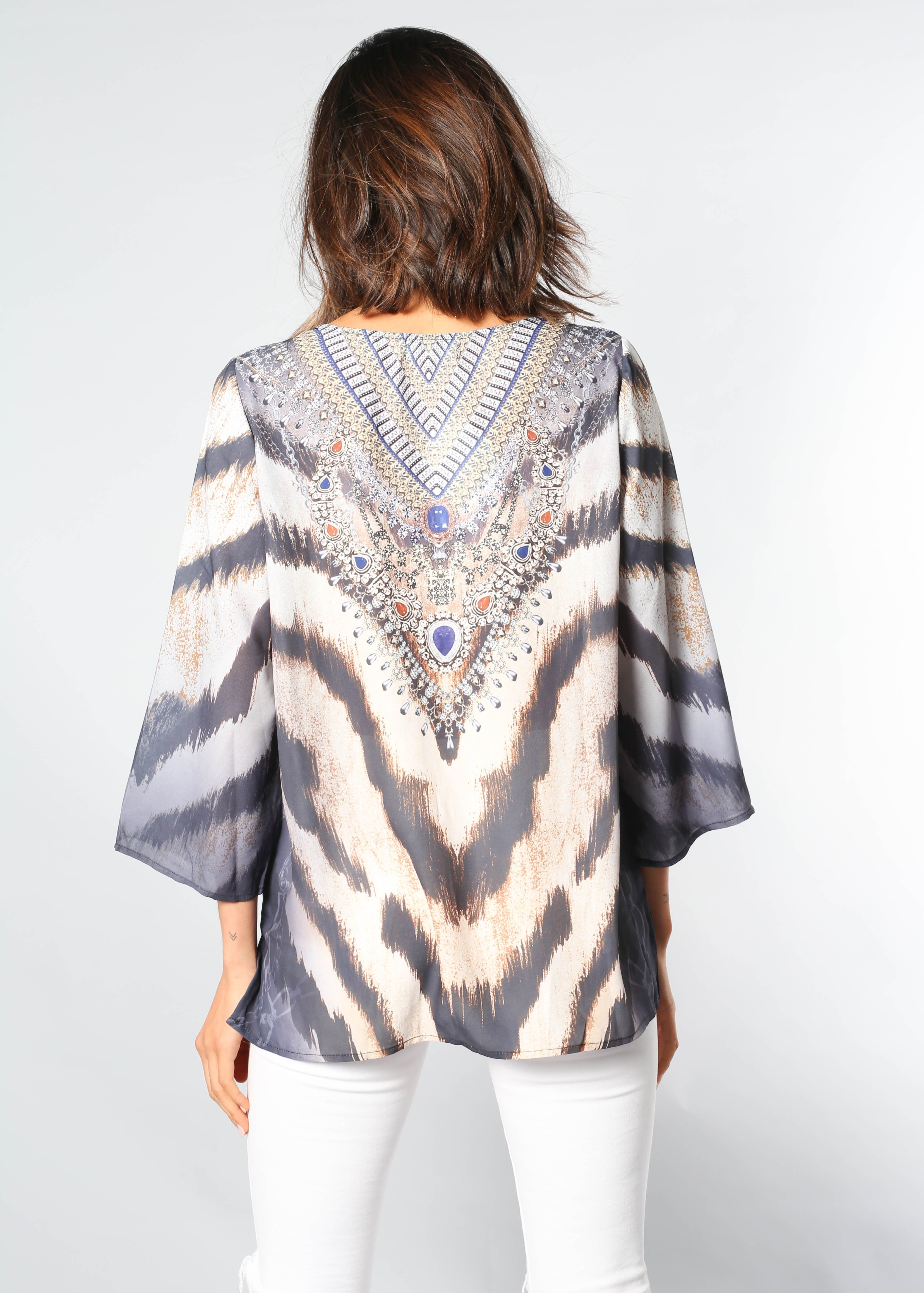 Cressida Embellished Blouse - Sahara