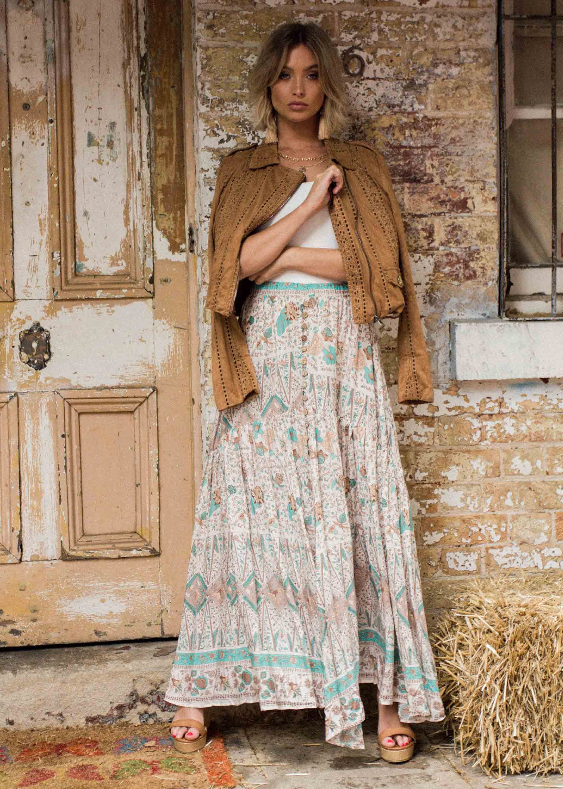 Joan Maxi Skirt - Hummingbird Sage
