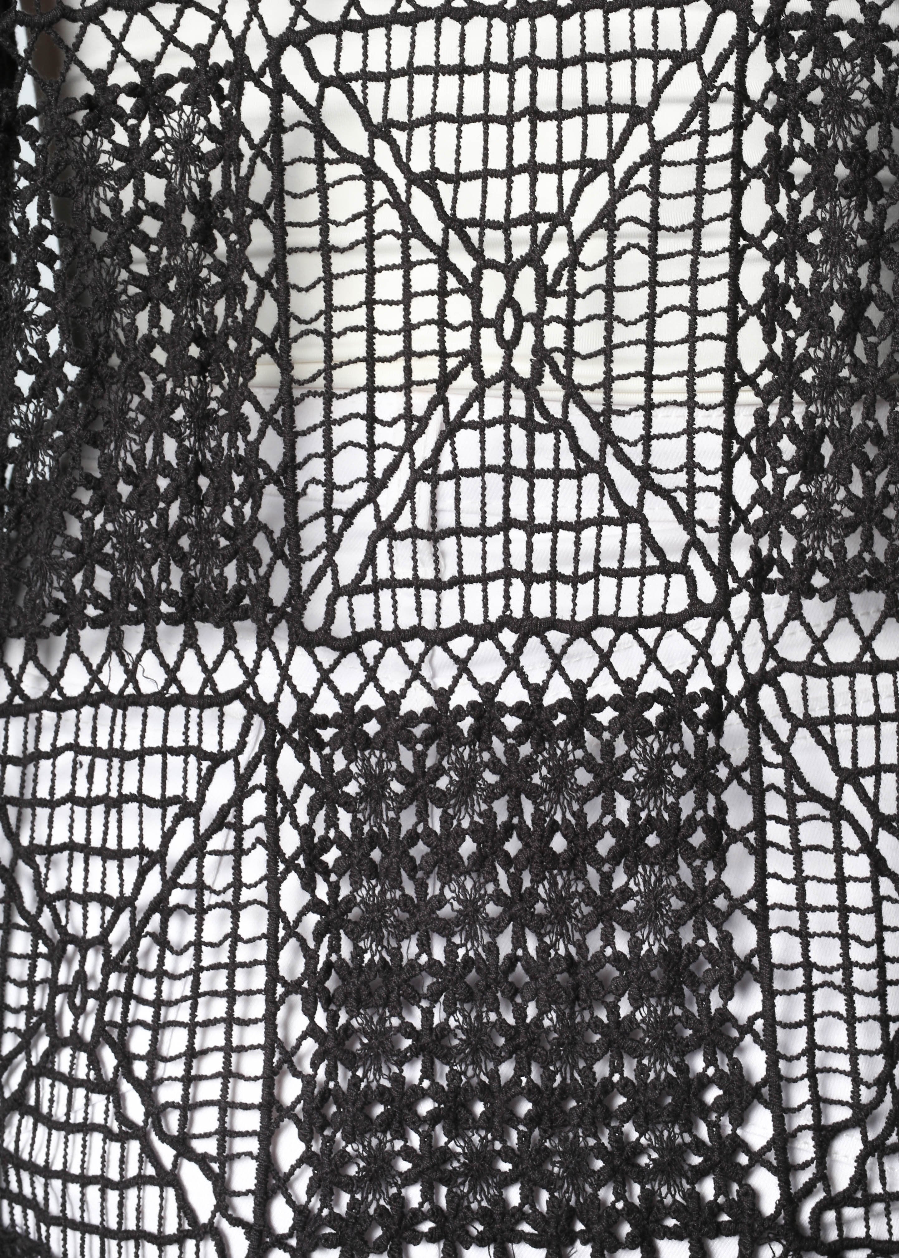 Set You Free Crochet Cape - Black