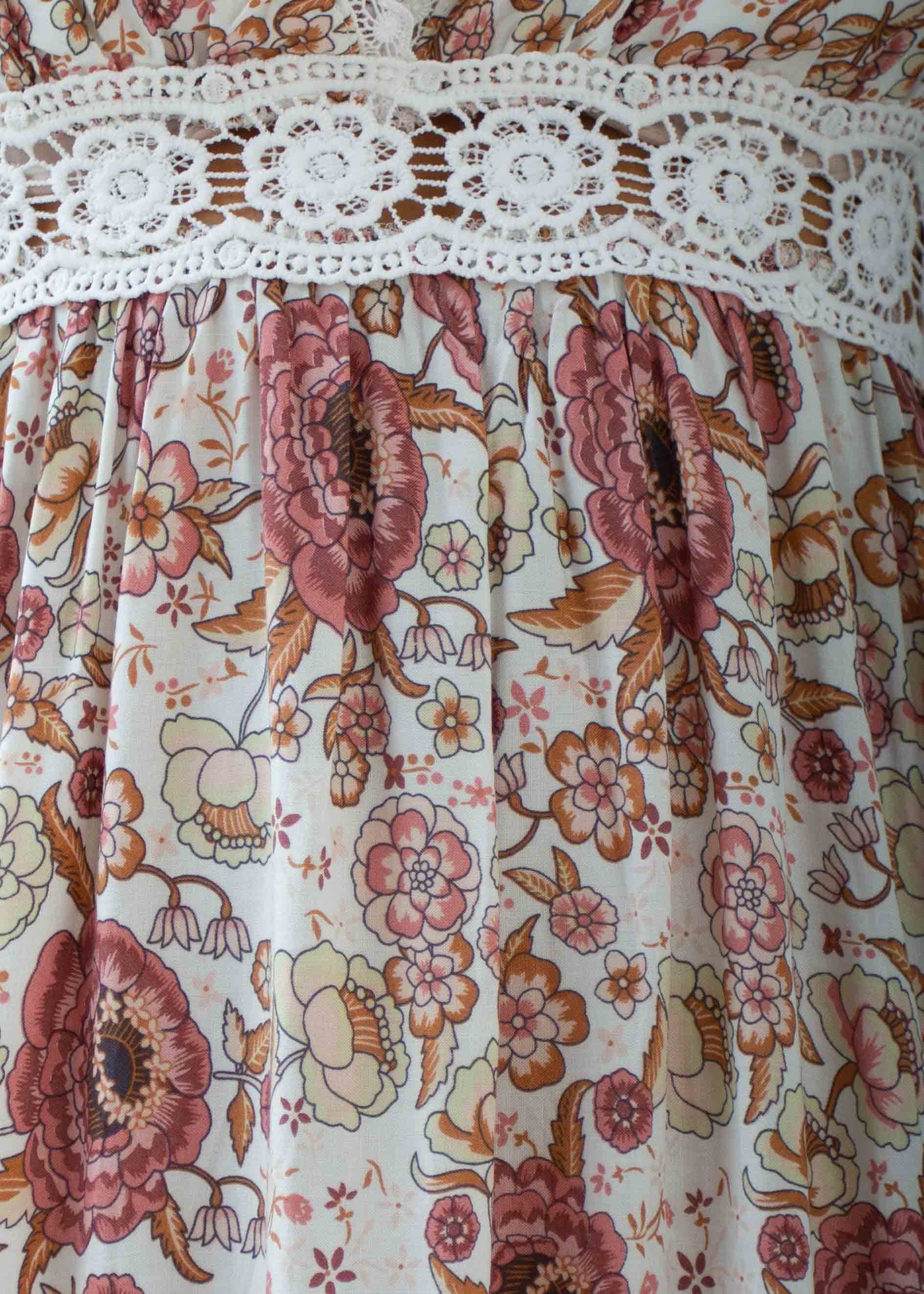 In Too Deep Midi Dress - Vintage Rose