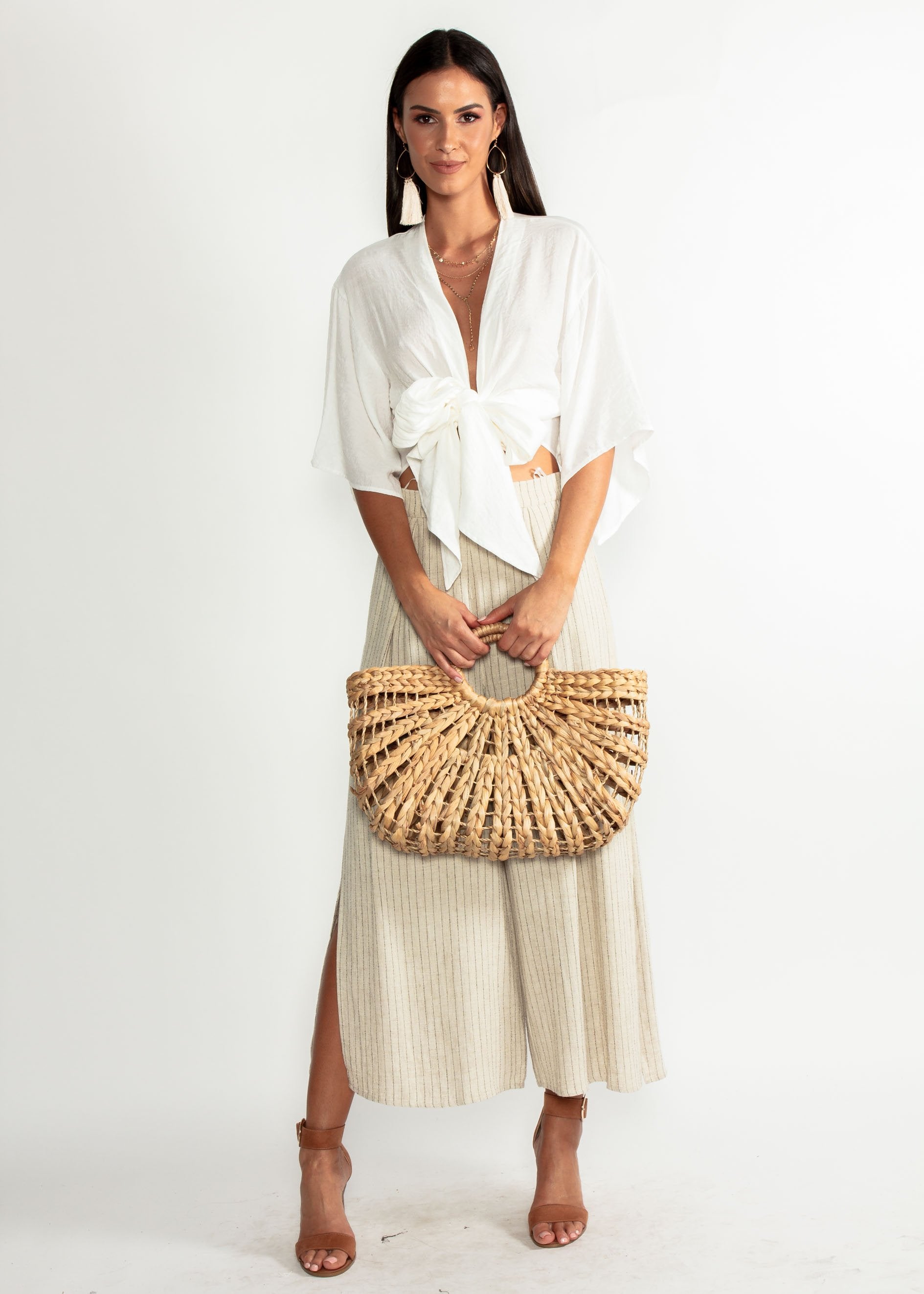 Second Nature Linen Culottes - Natural