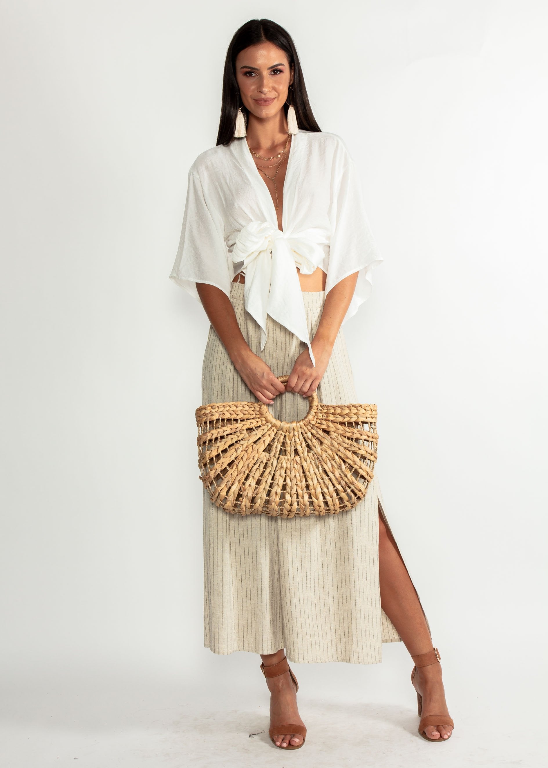 Second Nature Linen Culottes - Natural