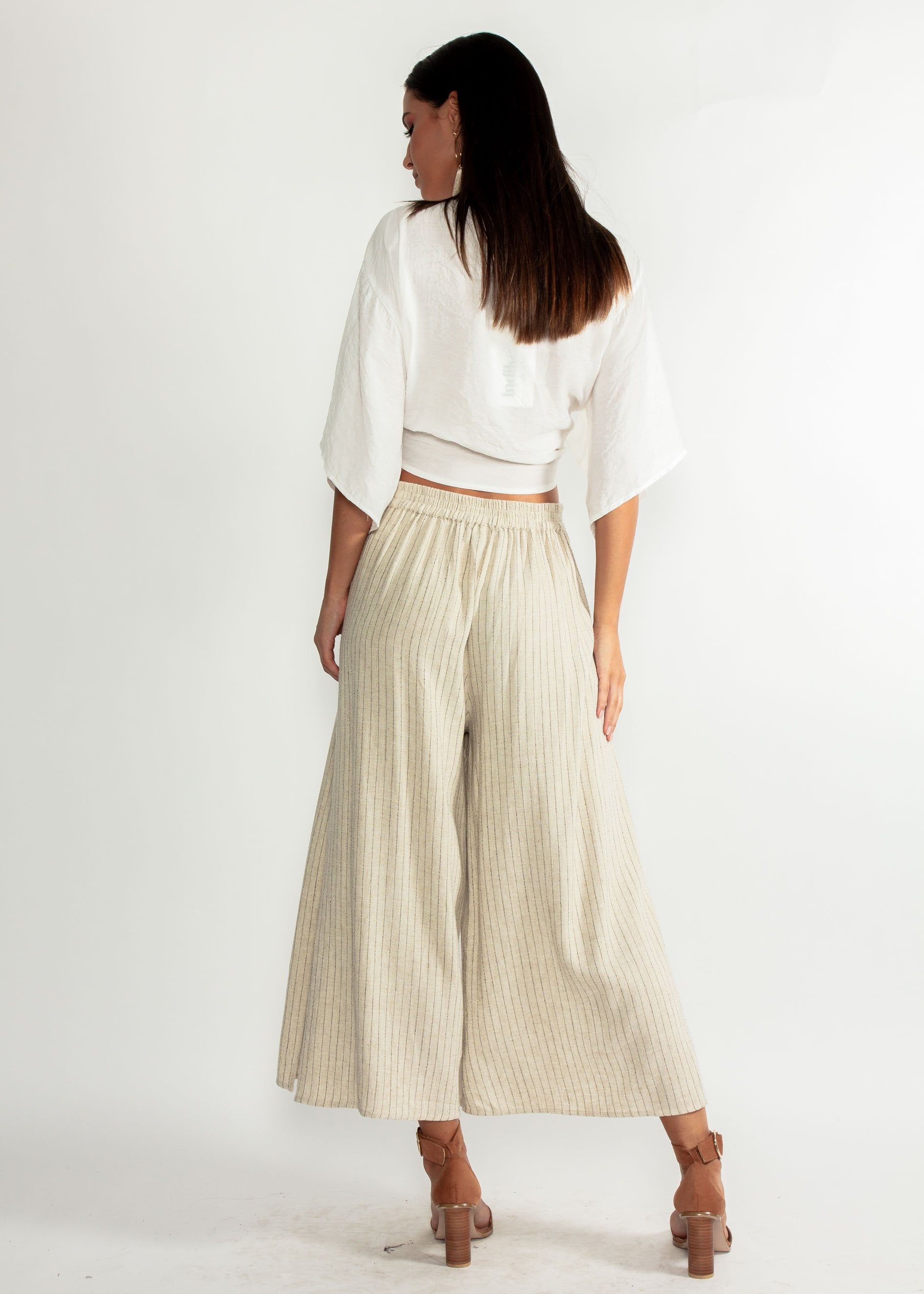 Second Nature Linen Culottes - Natural