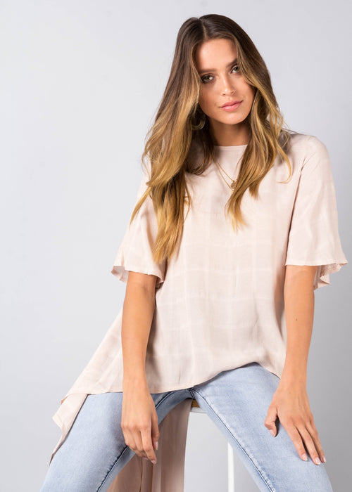 Another Time Hi-Lo Blouse - Blush