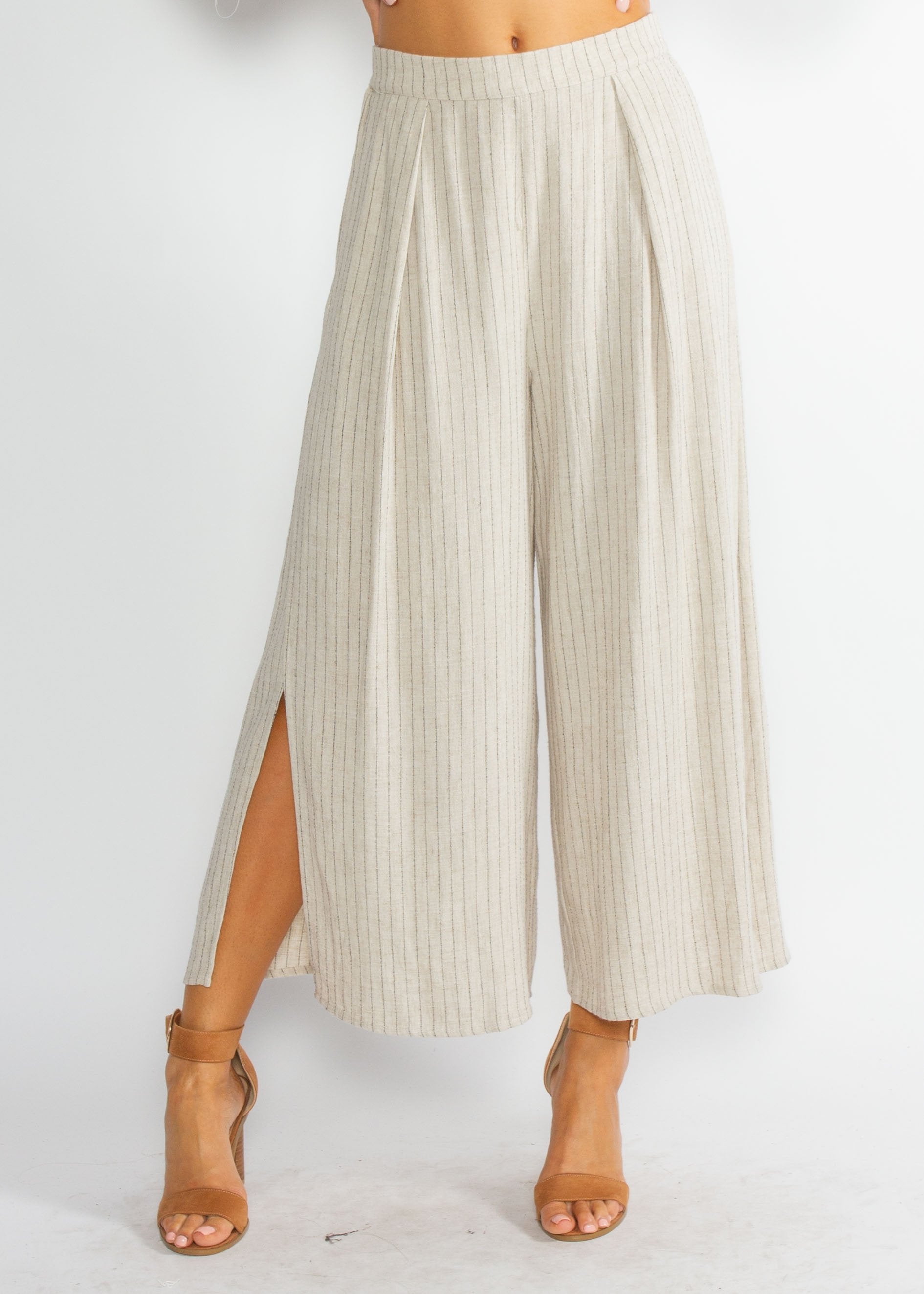 Second Nature Linen Culottes - Natural