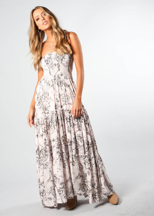 Salsa Strapless Maxi Dress - Seeing Pink