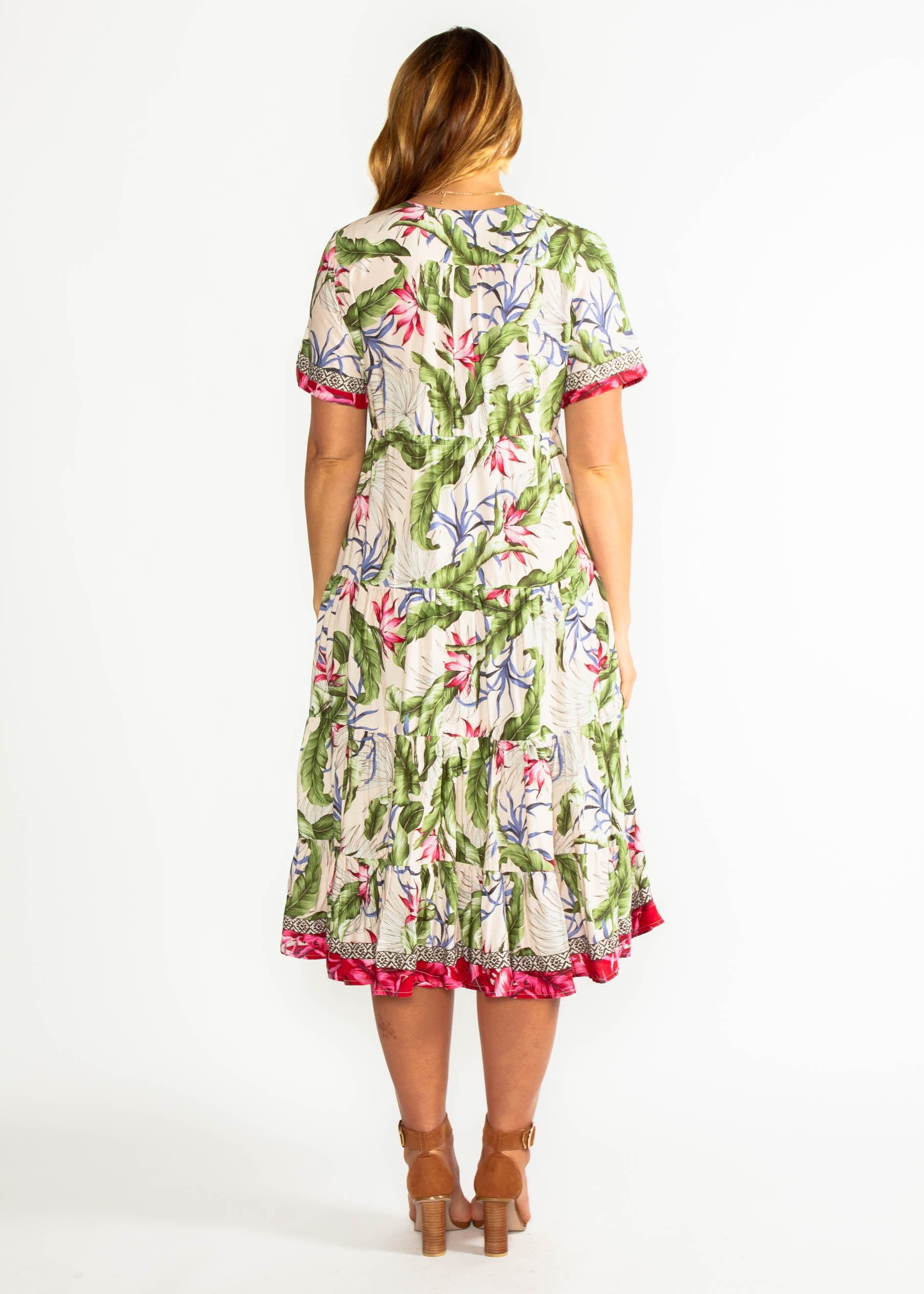 Malia Midi Dress - Rosa