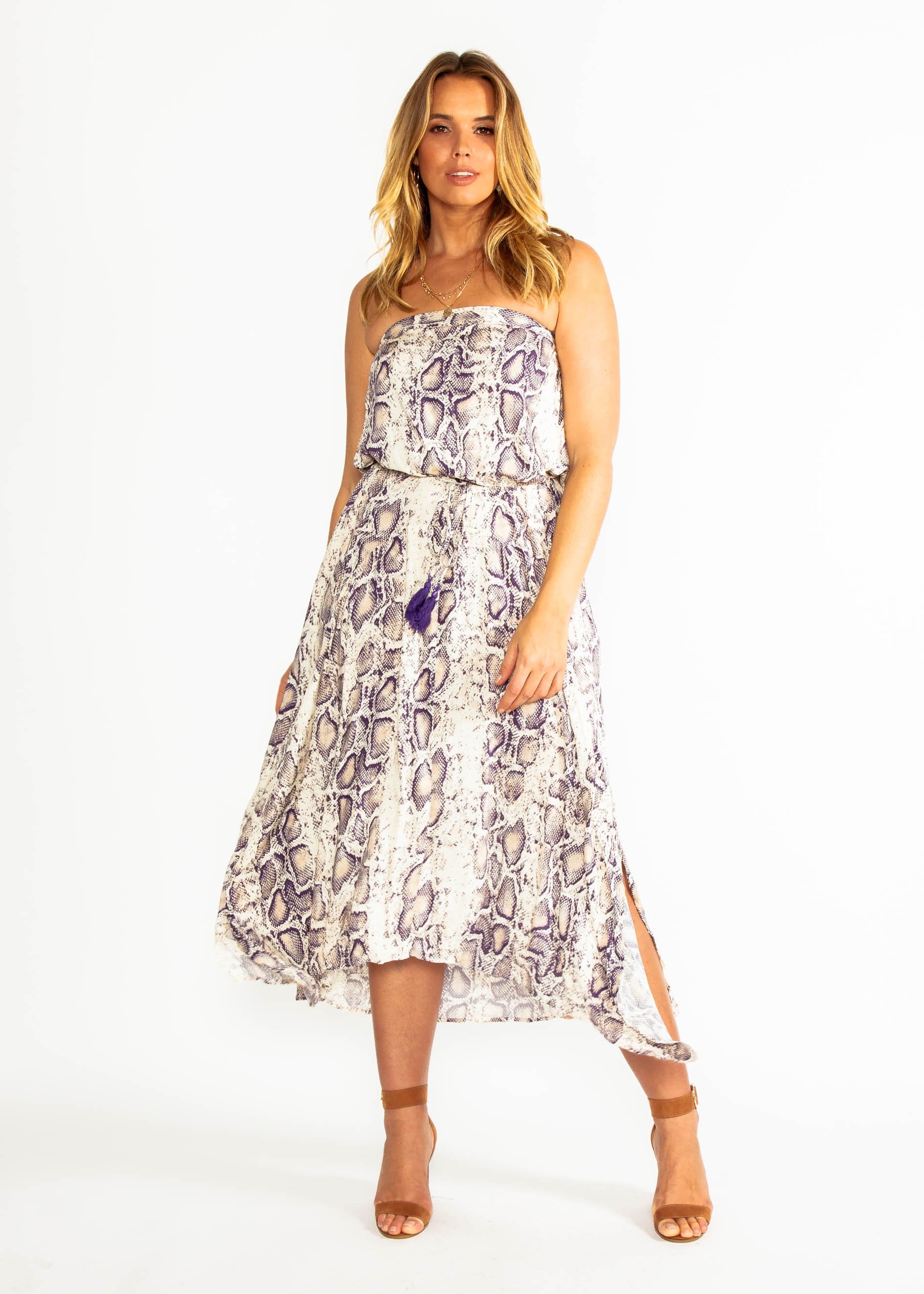 New Freedom Strapless Maxi Dress - Snake