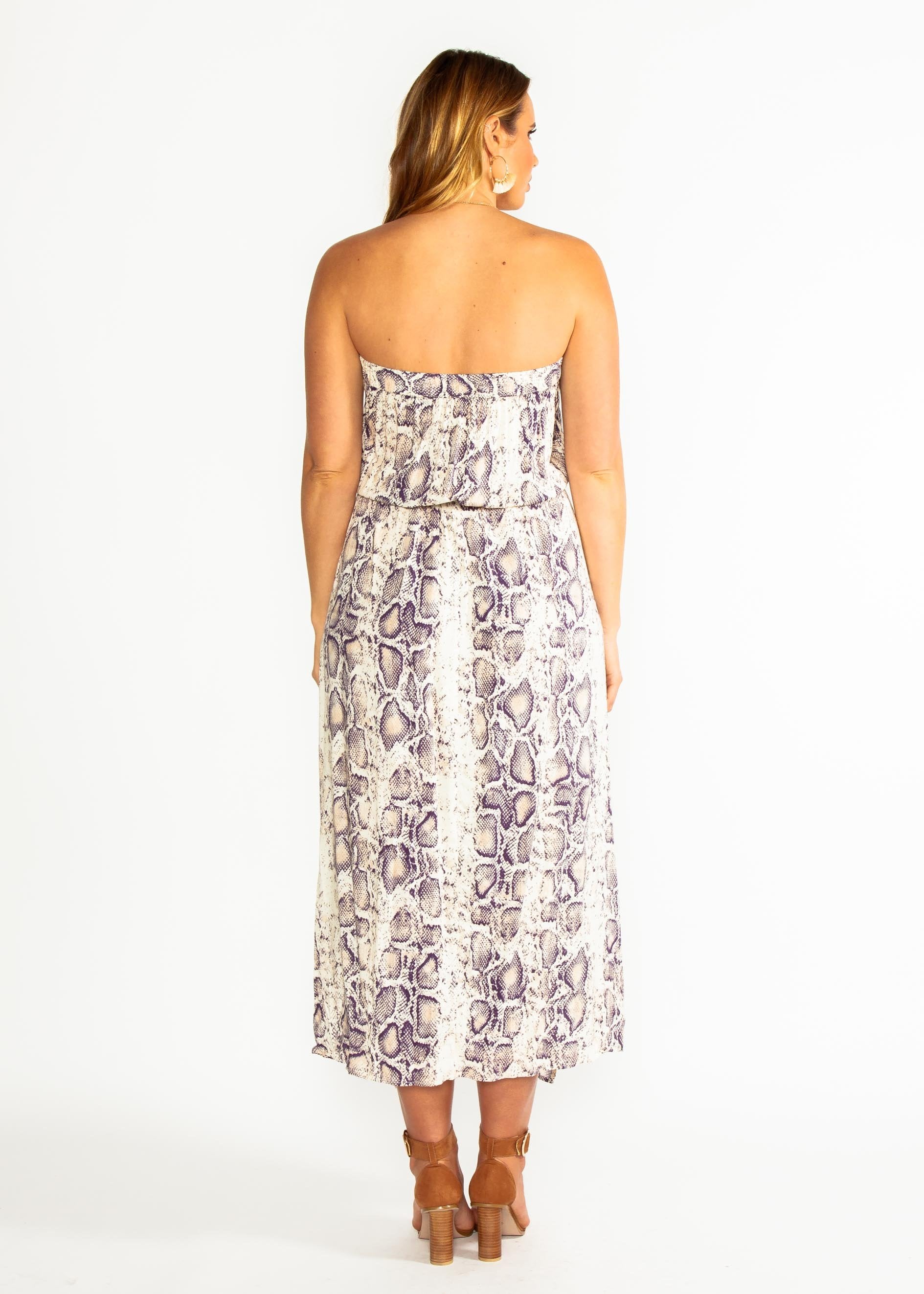 New Freedom Strapless Maxi Dress - Snake