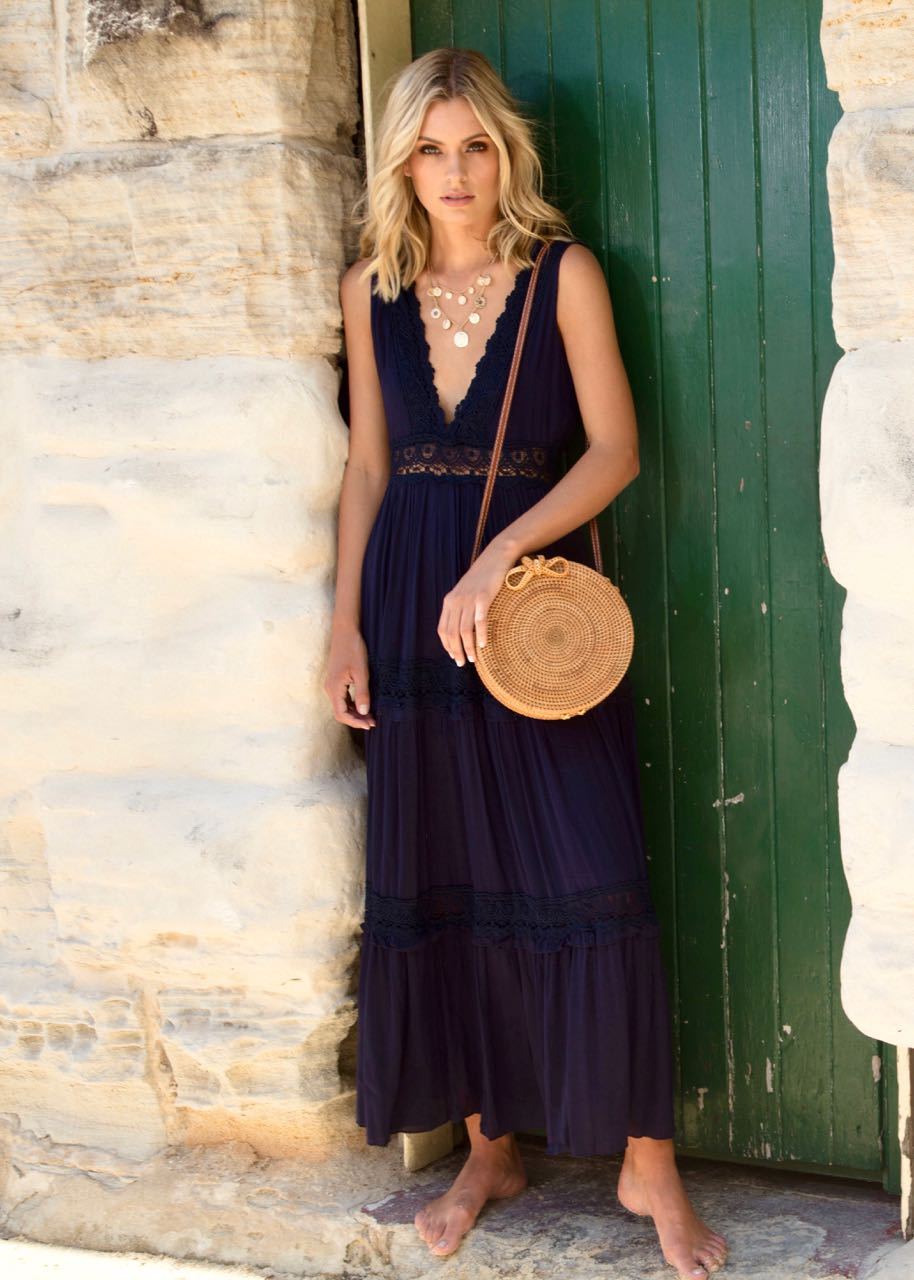 Zion Maxi Dress - Navy