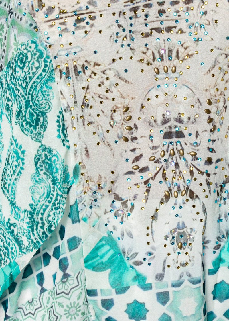 Capsize Hi-Lo Blouse - Emerald City