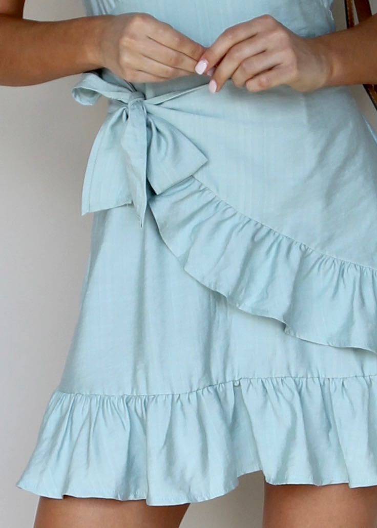 Burning Love Wrap Dress - Mint