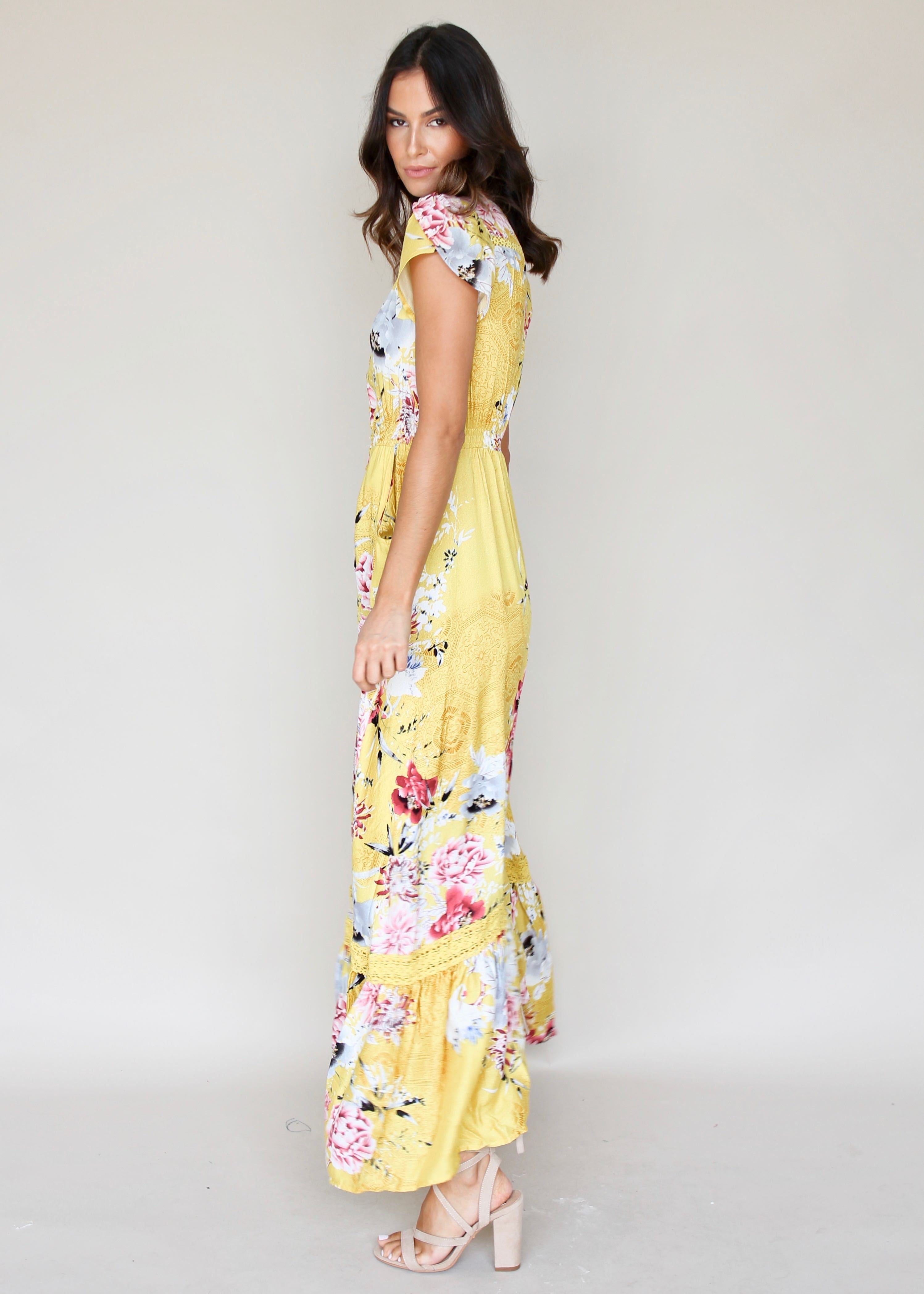 Carmen Maxi Dress - Summer Sunshine
