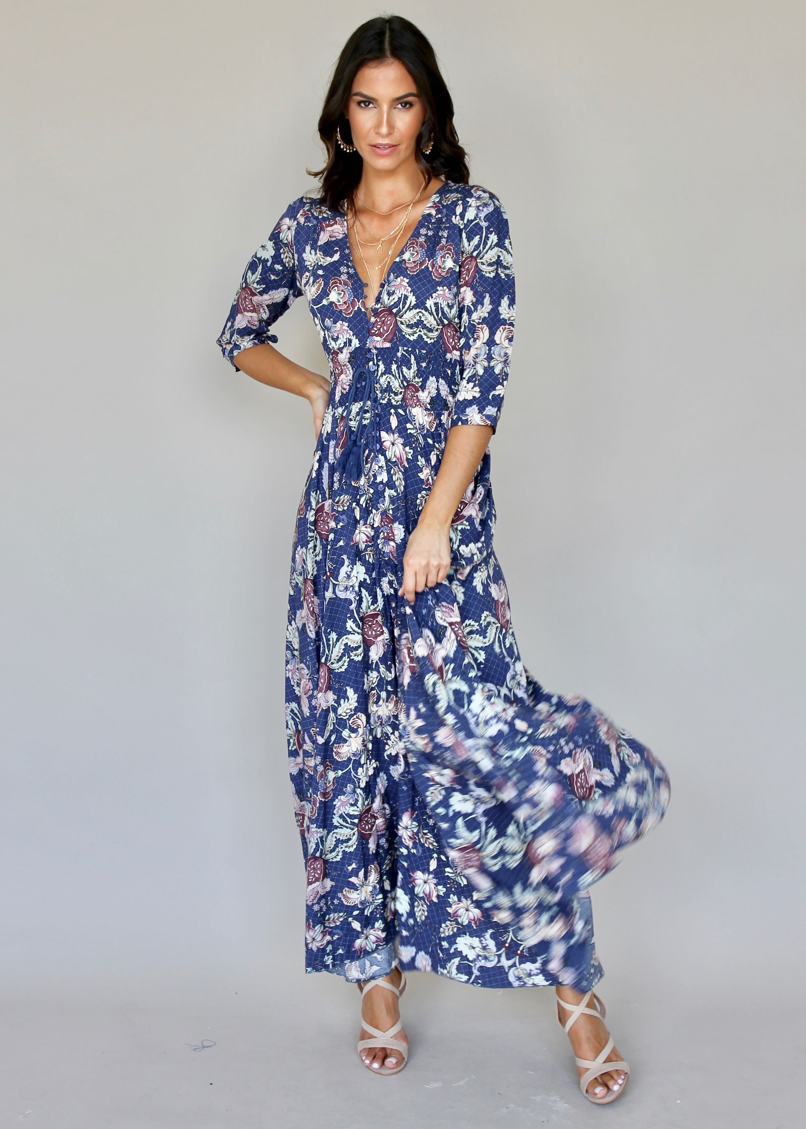 New Romantics Maxi - Indigo Floral