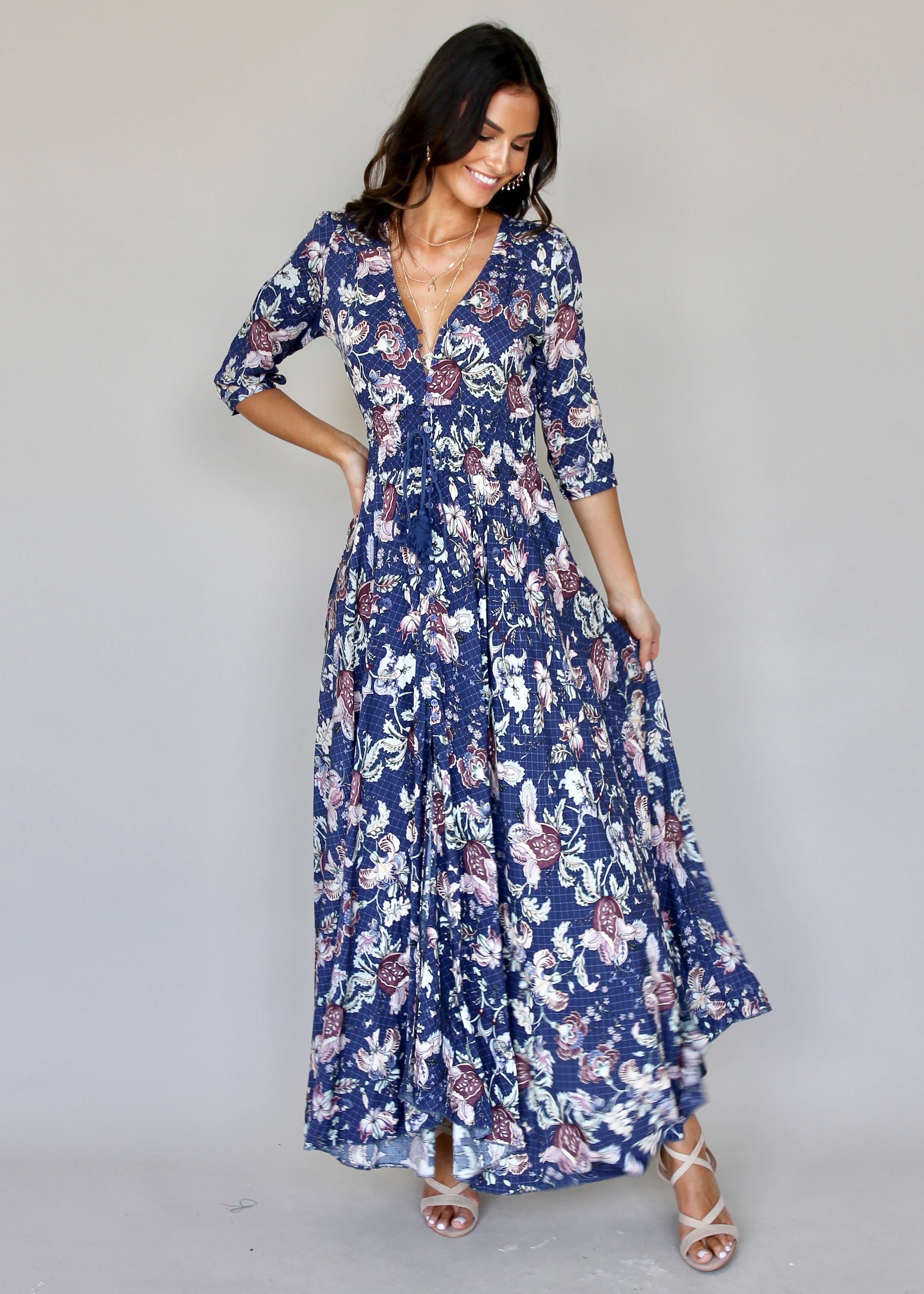New Romantics Maxi - Indigo Floral