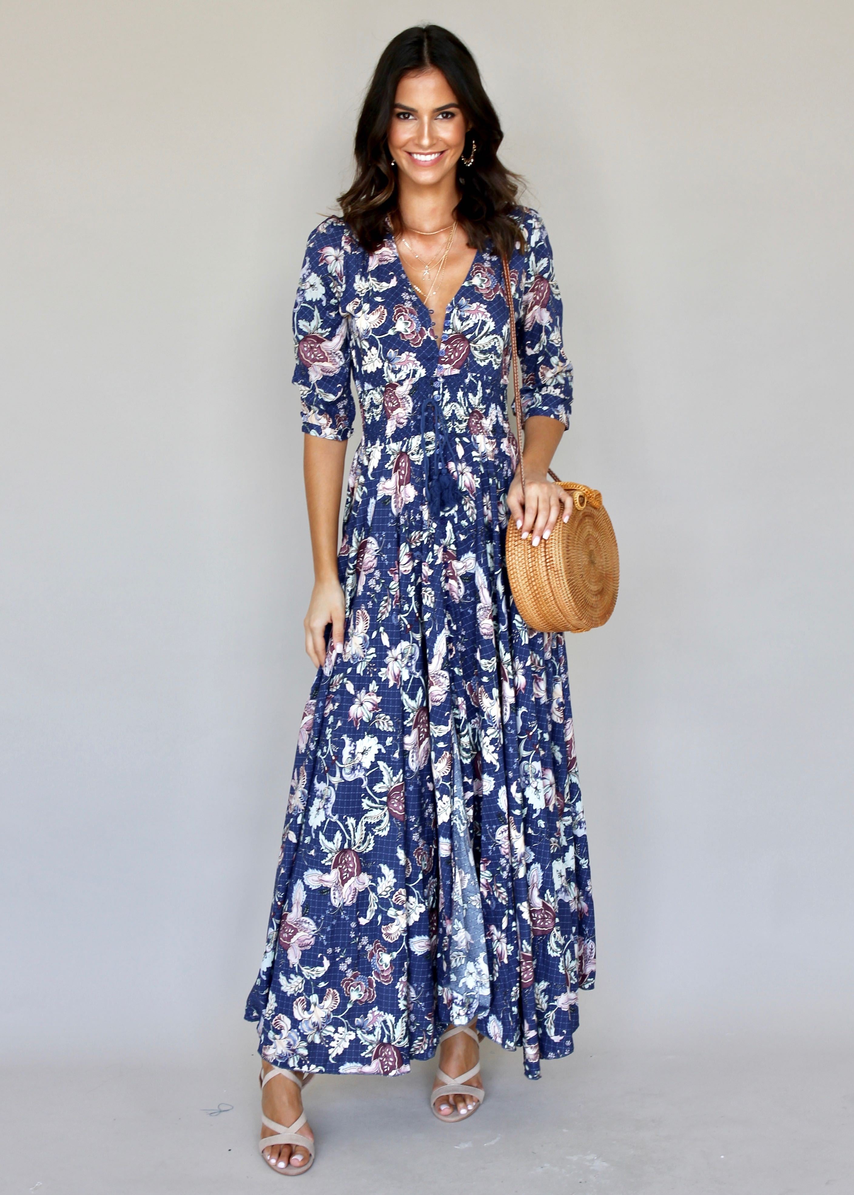 New Romantics Maxi - Indigo Floral