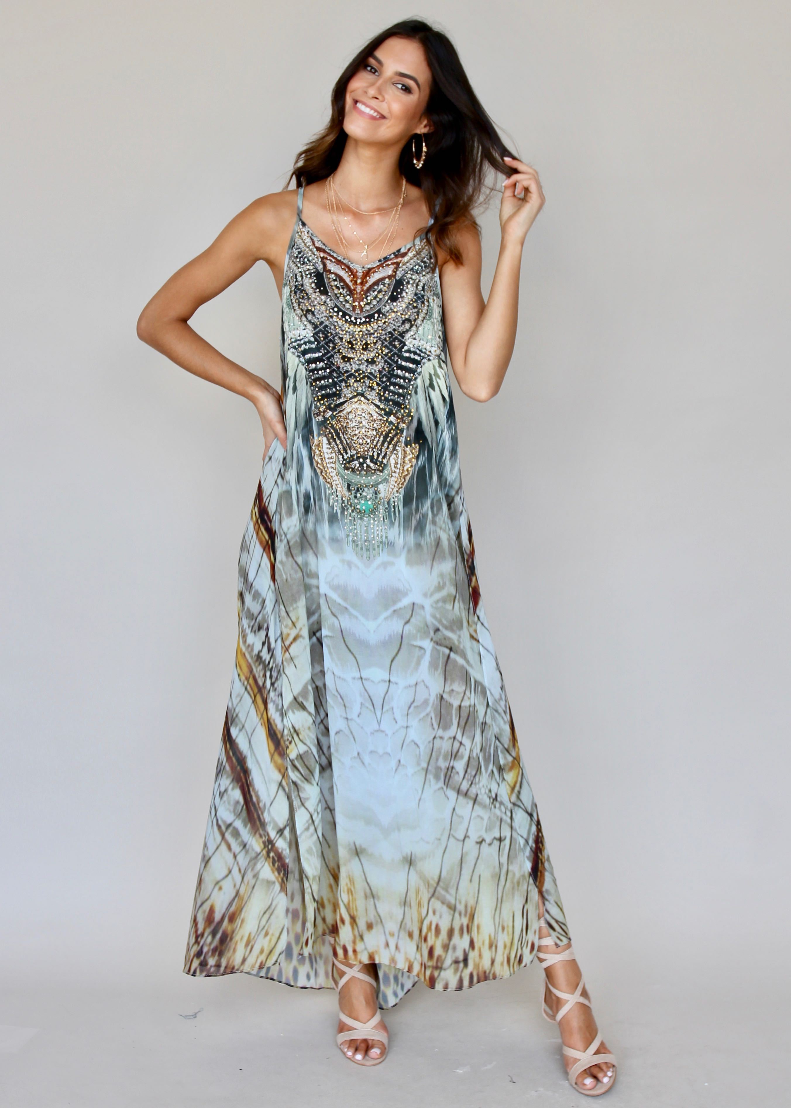 Lost Lotus Chiffon Maxi - Cairo