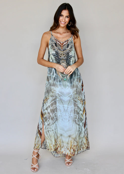 Lost Lotus Chiffon Maxi - Cairo