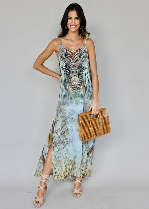 Lost Lotus Chiffon Maxi - Cairo