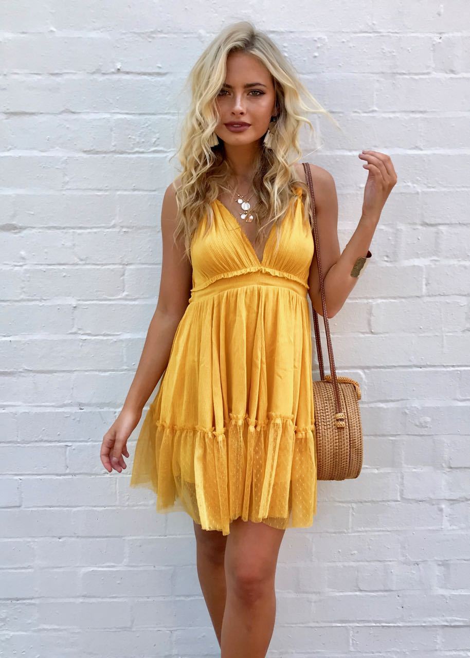 Lust For Life Dress - Mustard