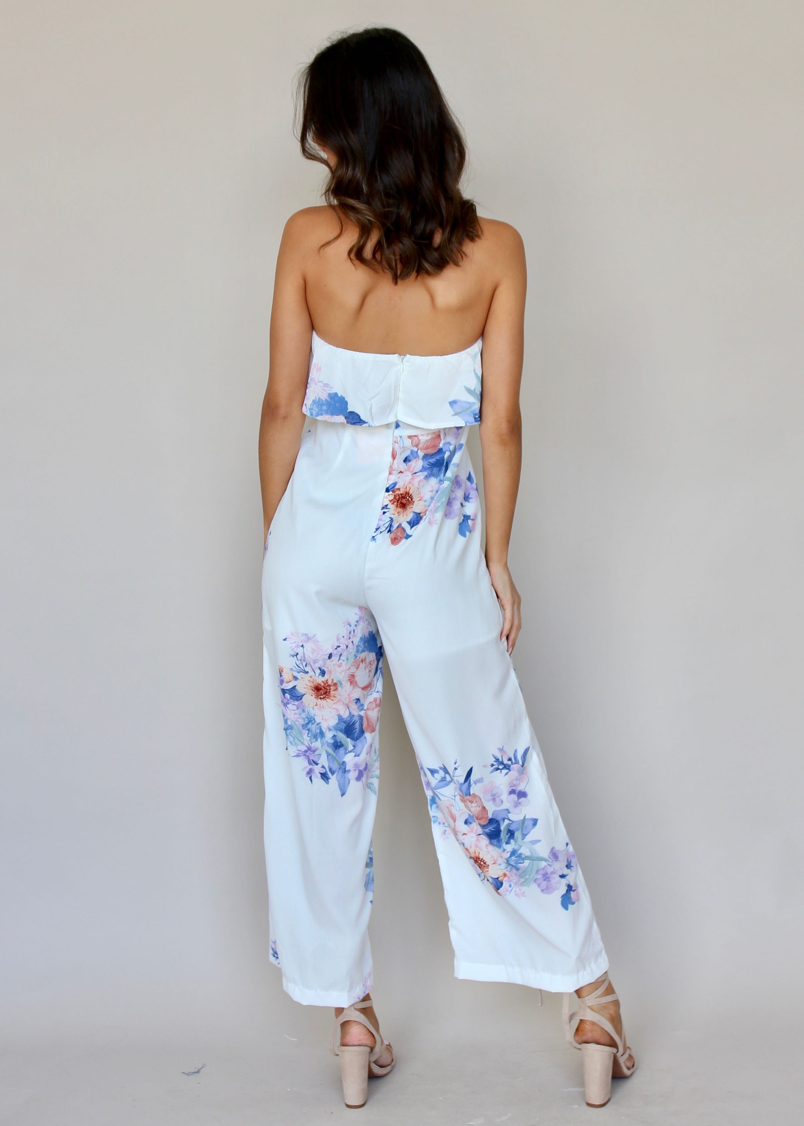 Burning Sun Strapless Pantsuit - Pastel